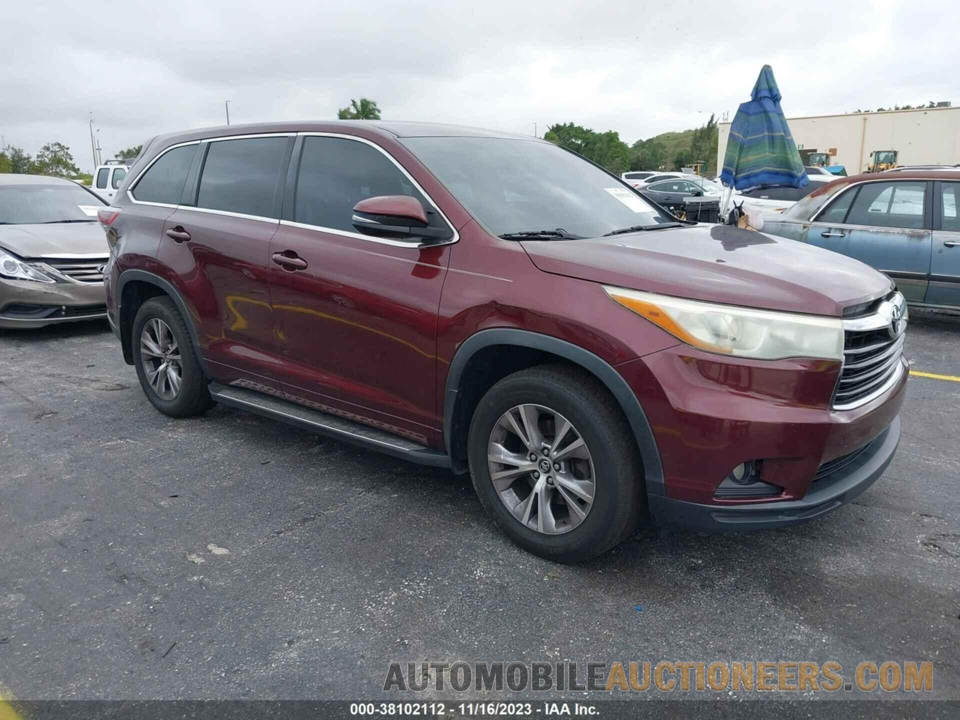 5TDZKRFH2GS178504 TOYOTA HIGHLANDER 2016