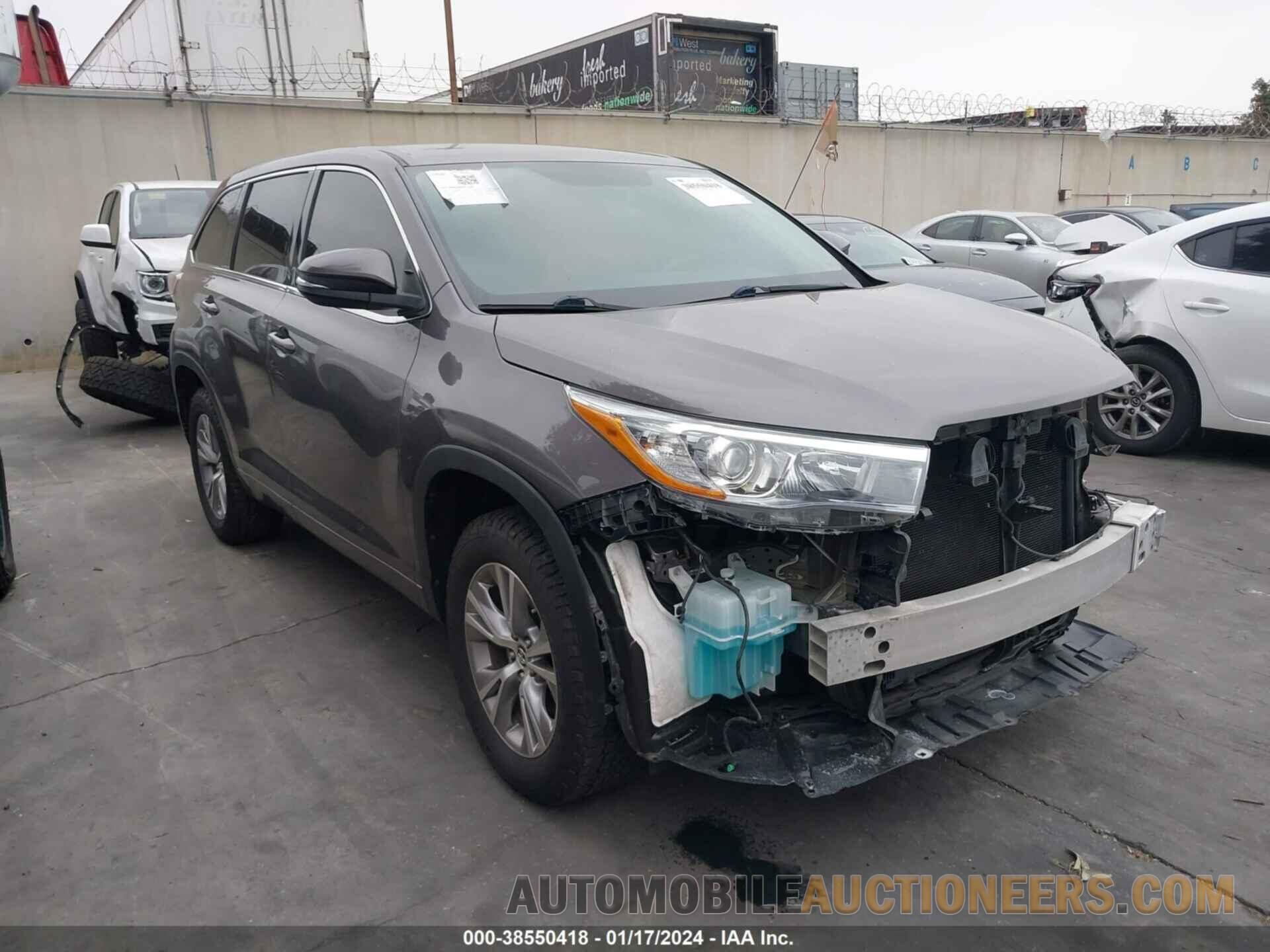 5TDZKRFH2GS180611 TOYOTA HIGHLANDER 2016