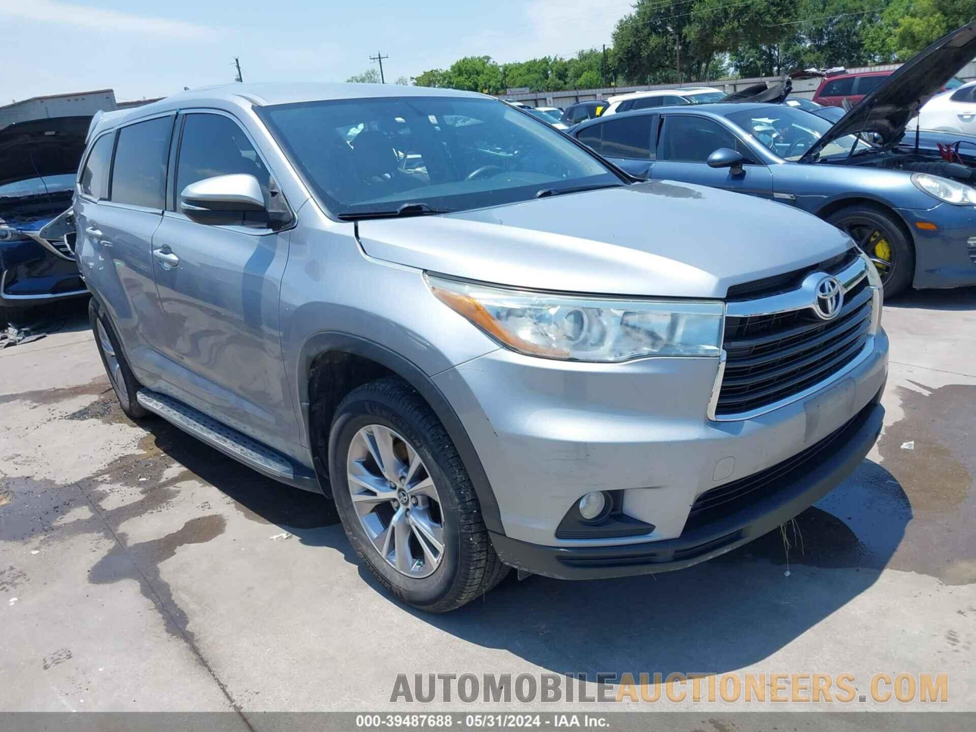 5TDZKRFH2GS184836 TOYOTA HIGHLANDER 2016