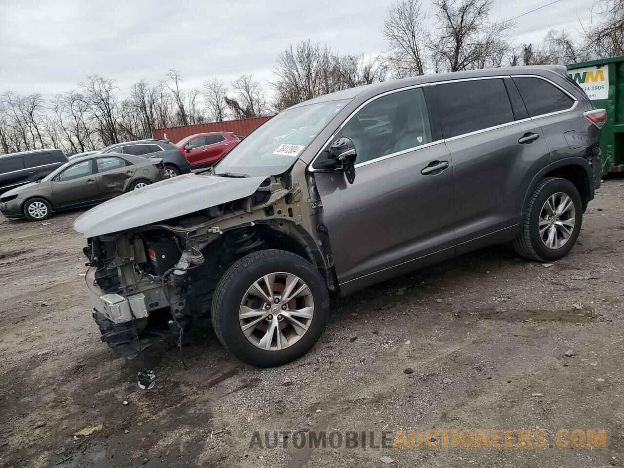 5TDZKRFH3FS047337 TOYOTA HIGHLANDER 2015