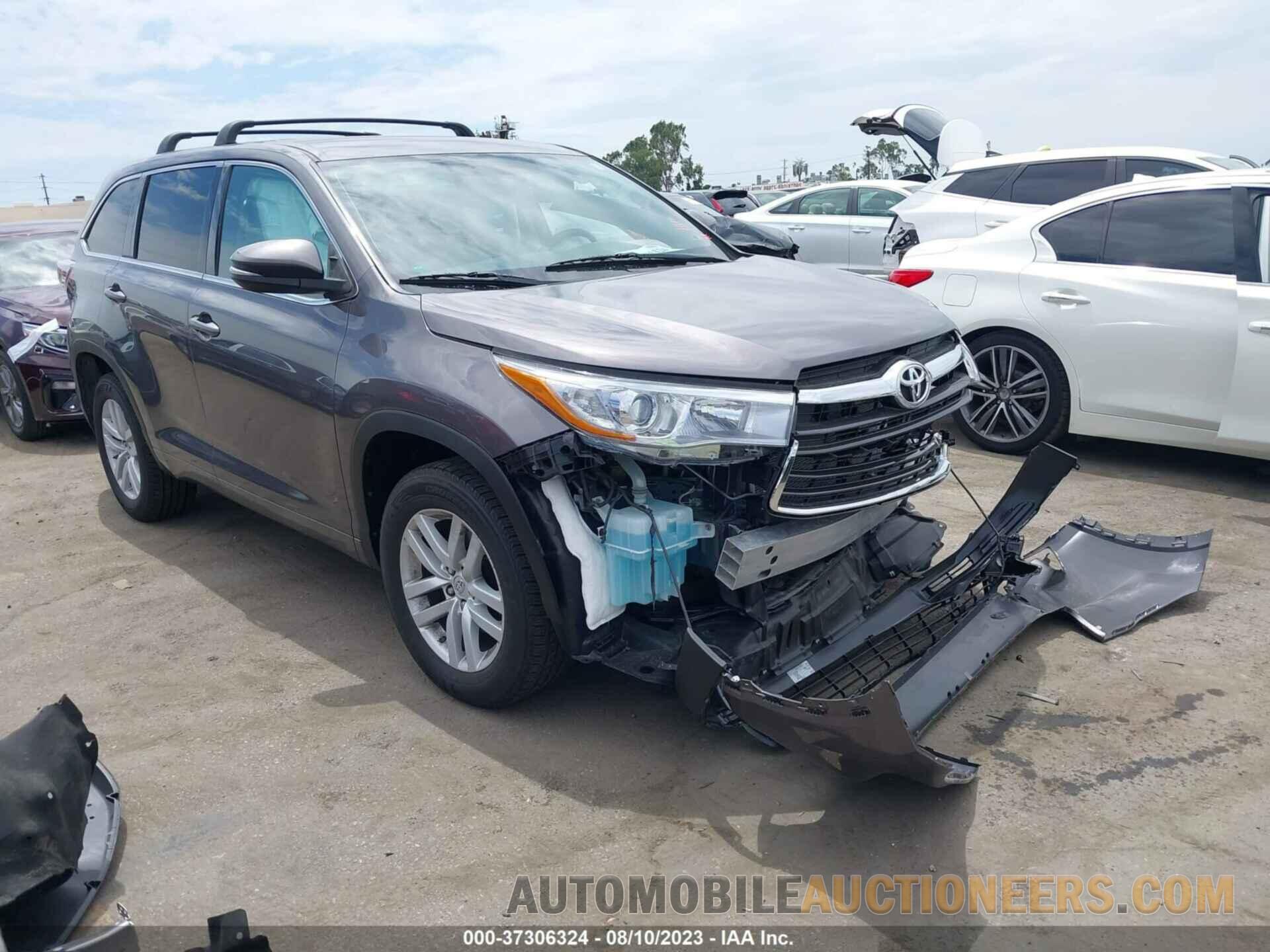 5TDZKRFH3FS086218 TOYOTA HIGHLANDER 2015