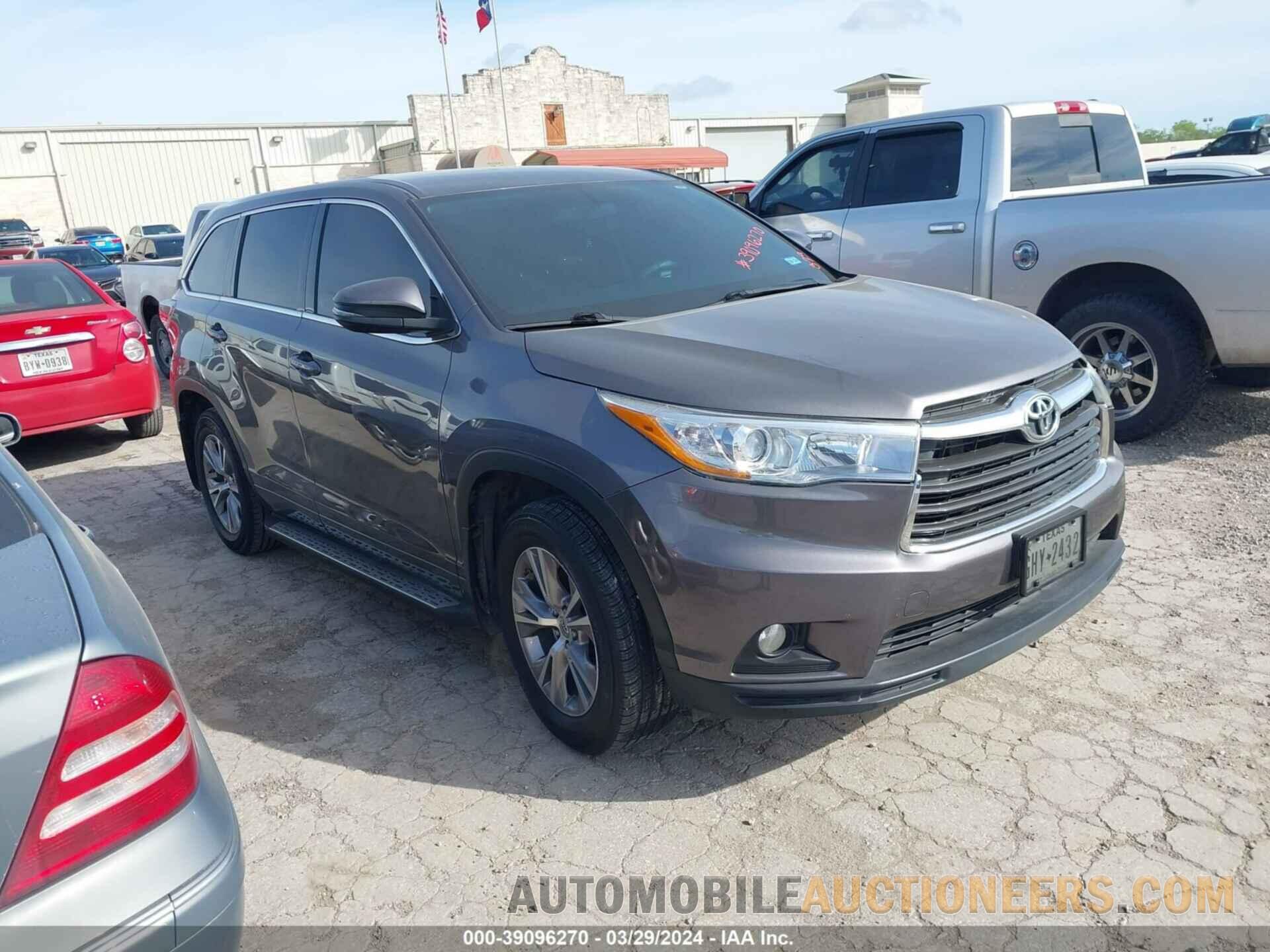 5TDZKRFH3FS106046 TOYOTA HIGHLANDER 2015