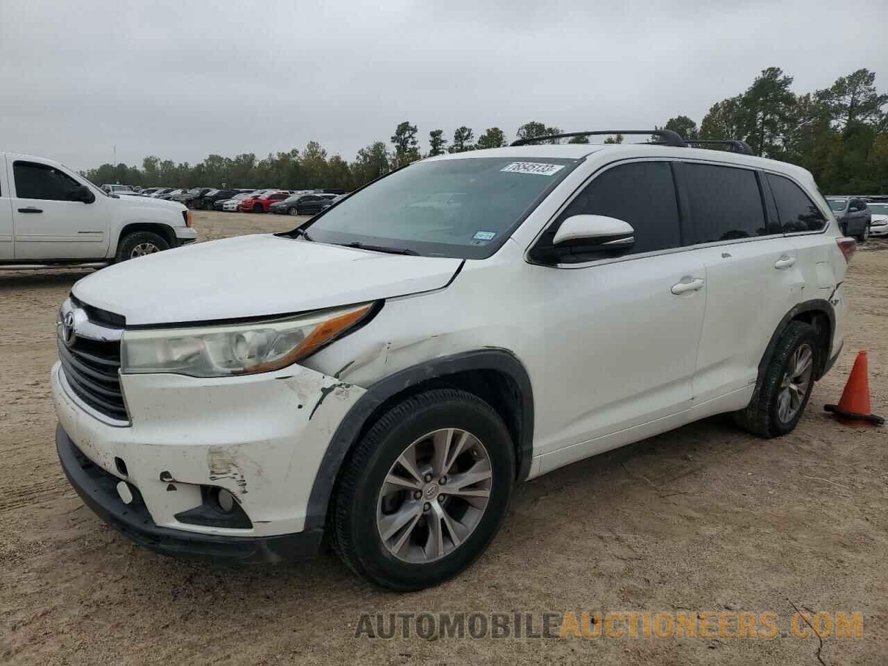 5TDZKRFH3FS117497 TOYOTA HIGHLANDER 2015