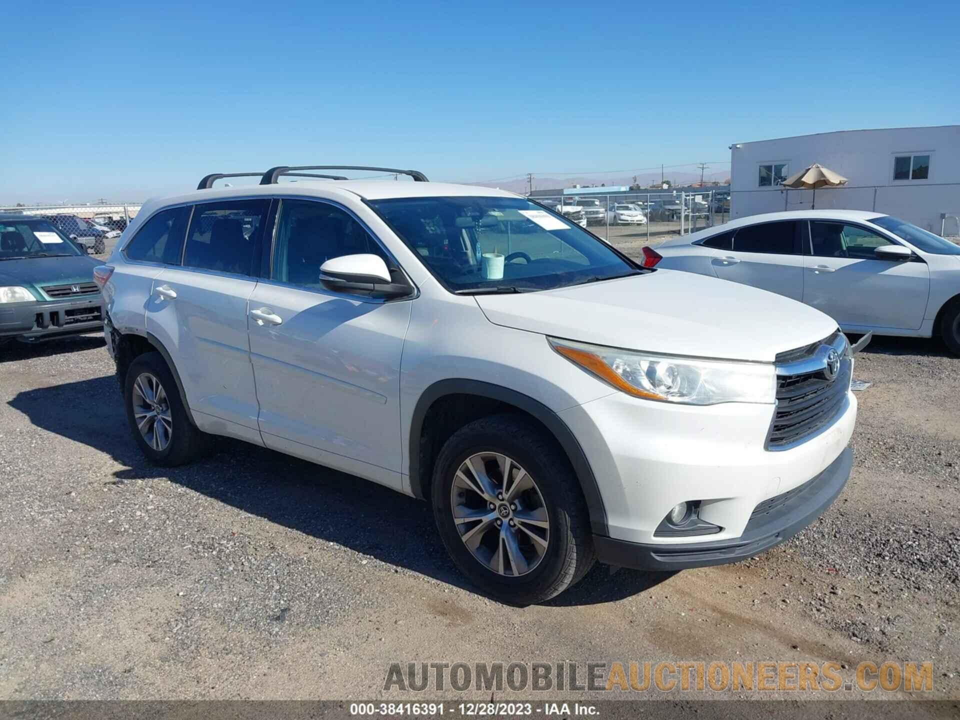 5TDZKRFH3GS121938 TOYOTA HIGHLANDER 2016