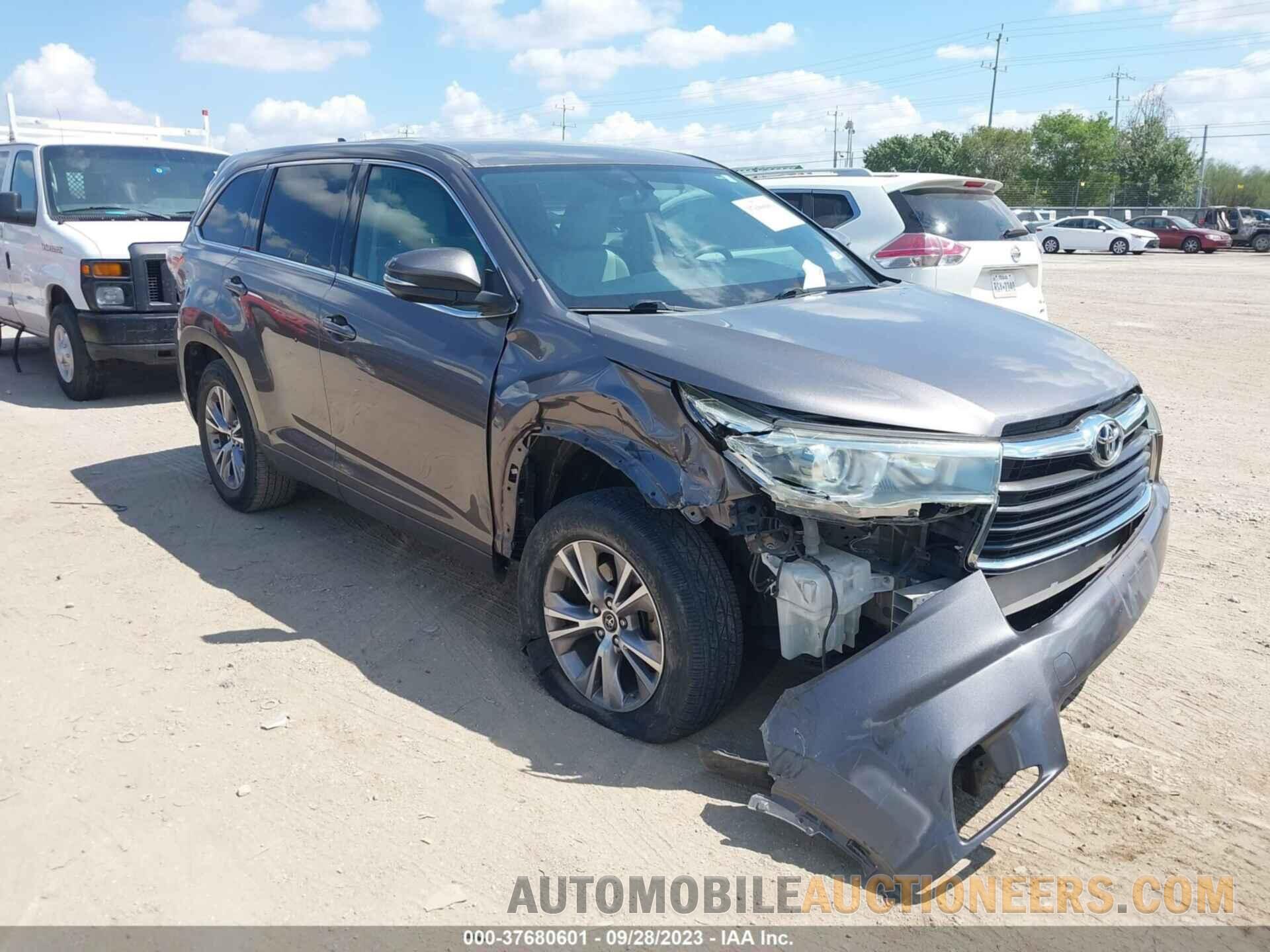 5TDZKRFH3GS162263 TOYOTA HIGHLANDER 2016