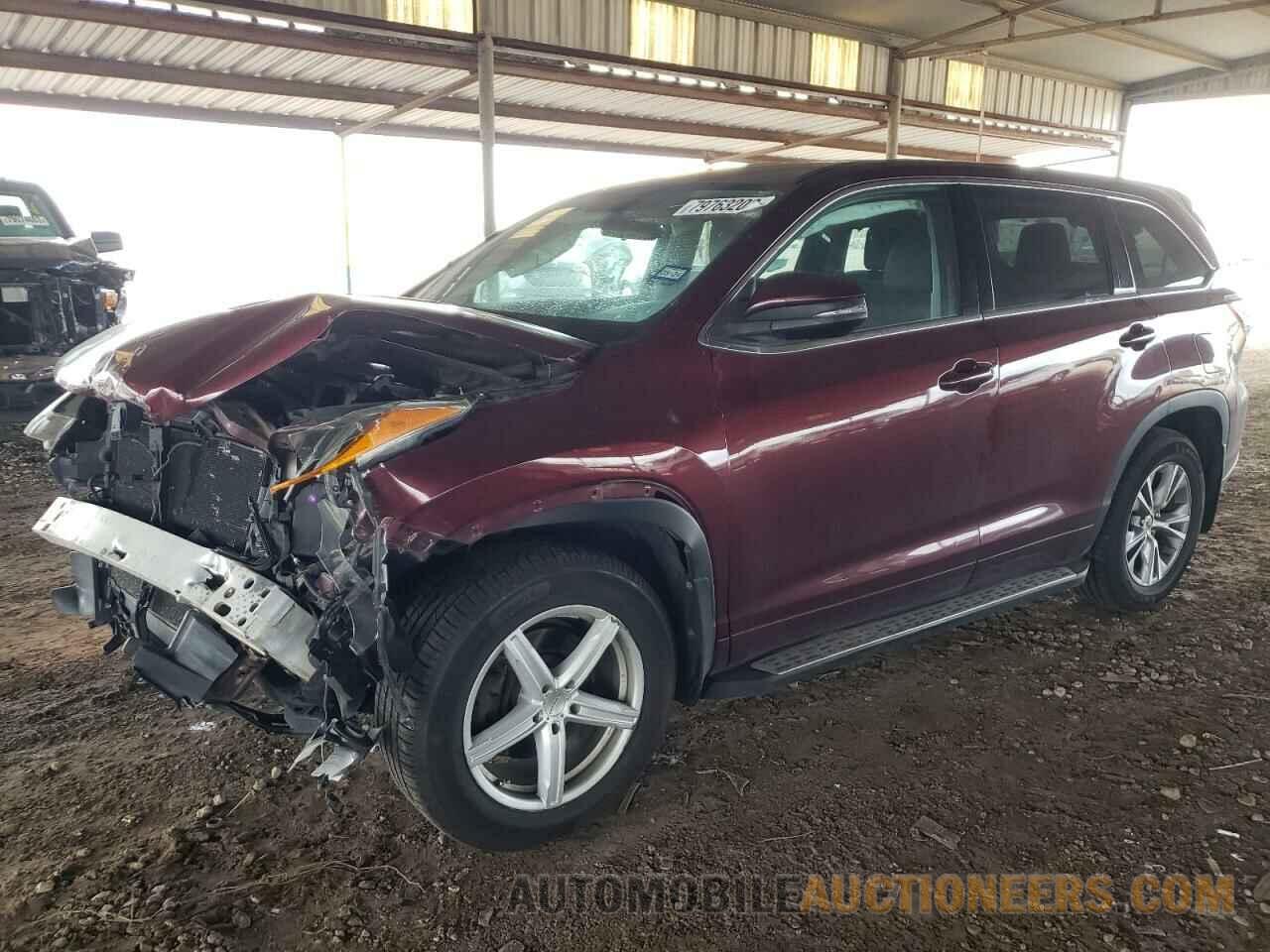 5TDZKRFH4FS045385 TOYOTA HIGHLANDER 2015