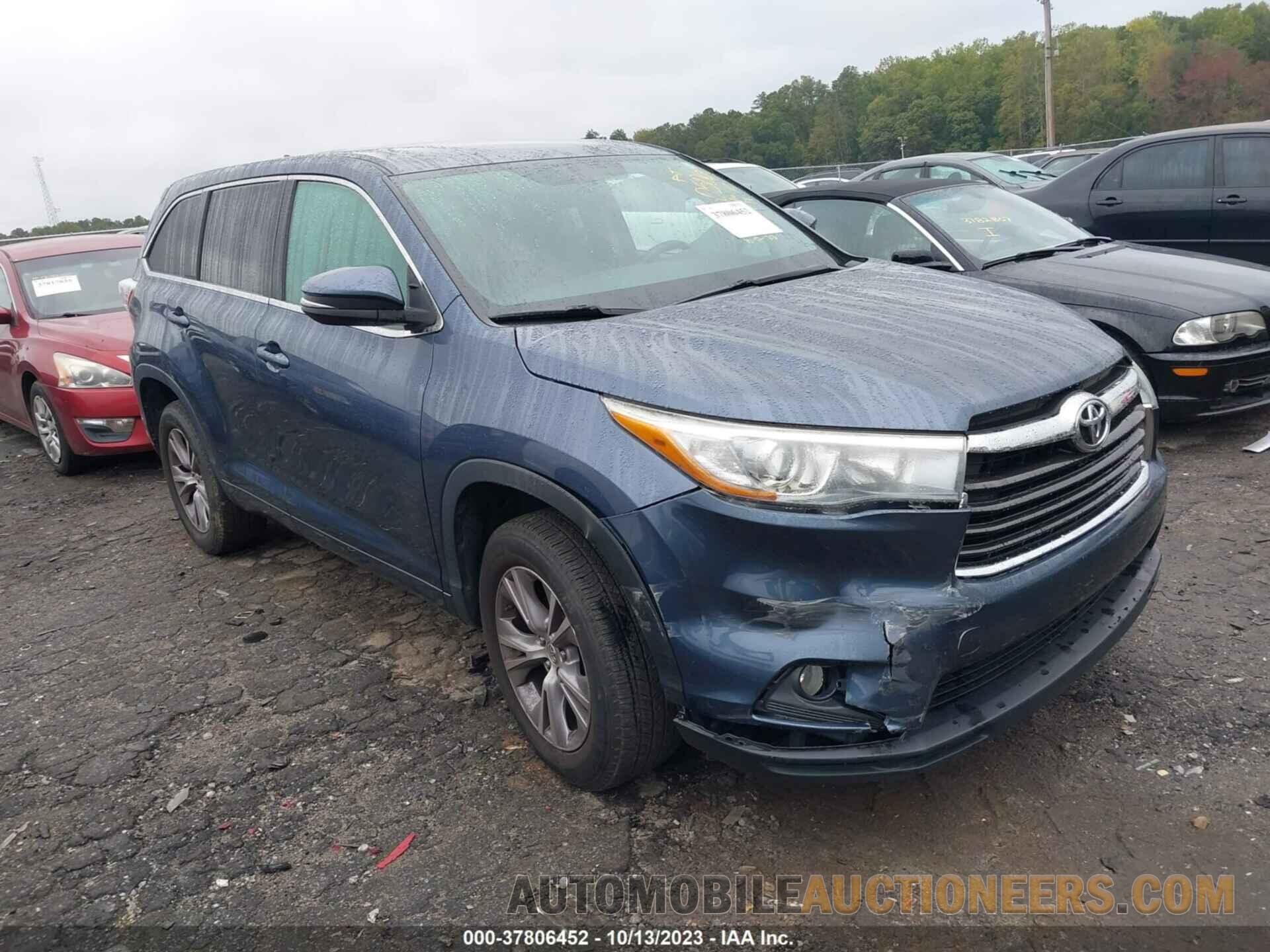 5TDZKRFH4FS050506 TOYOTA HIGHLANDER 2015