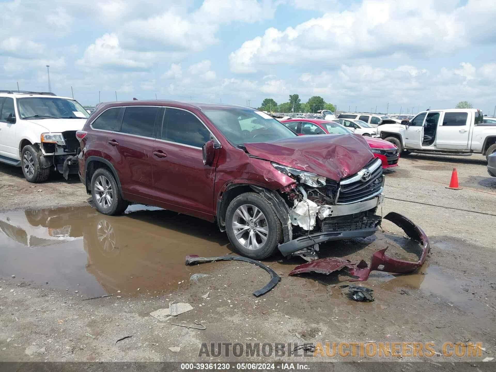 5TDZKRFH4FS083439 TOYOTA HIGHLANDER 2015