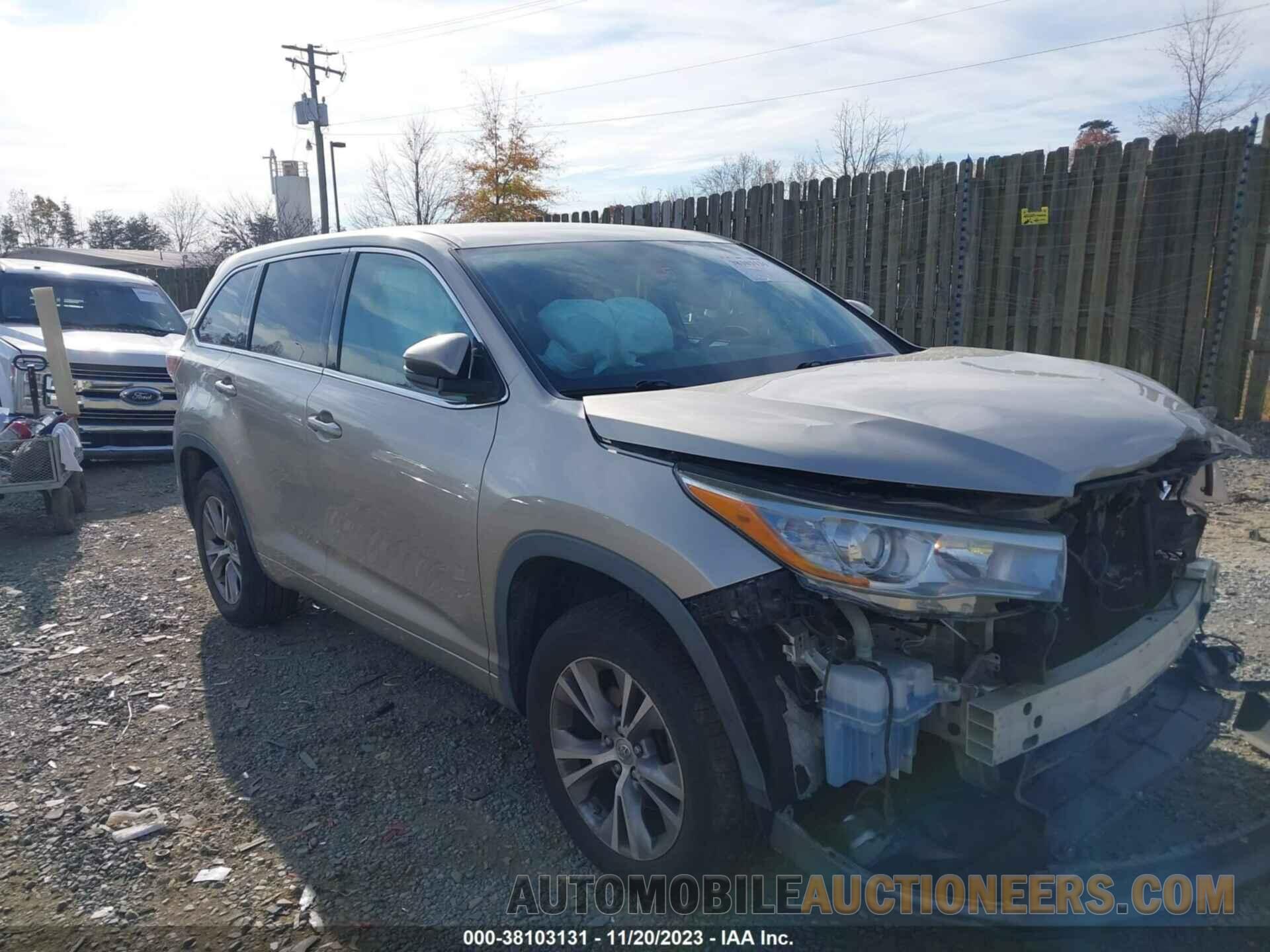 5TDZKRFH4FS085322 TOYOTA HIGHLANDER 2015