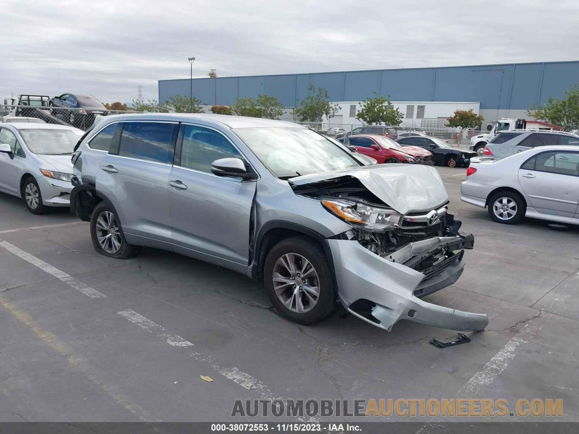 5TDZKRFH4FS113958 TOYOTA HIGHLANDER 2015