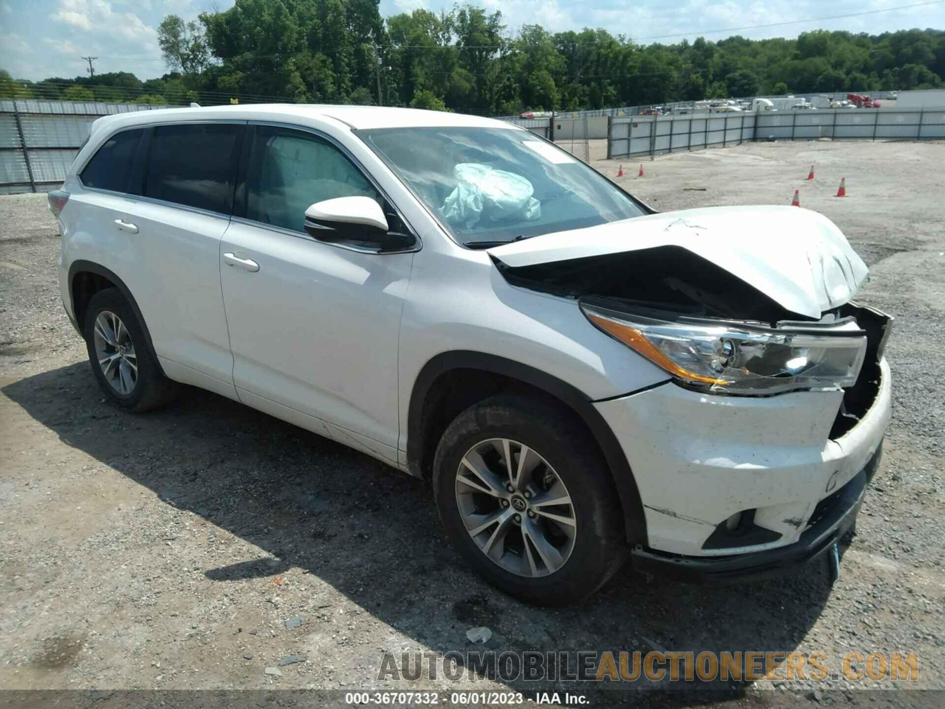 5TDZKRFH4GS166497 TOYOTA HIGHLANDER 2016