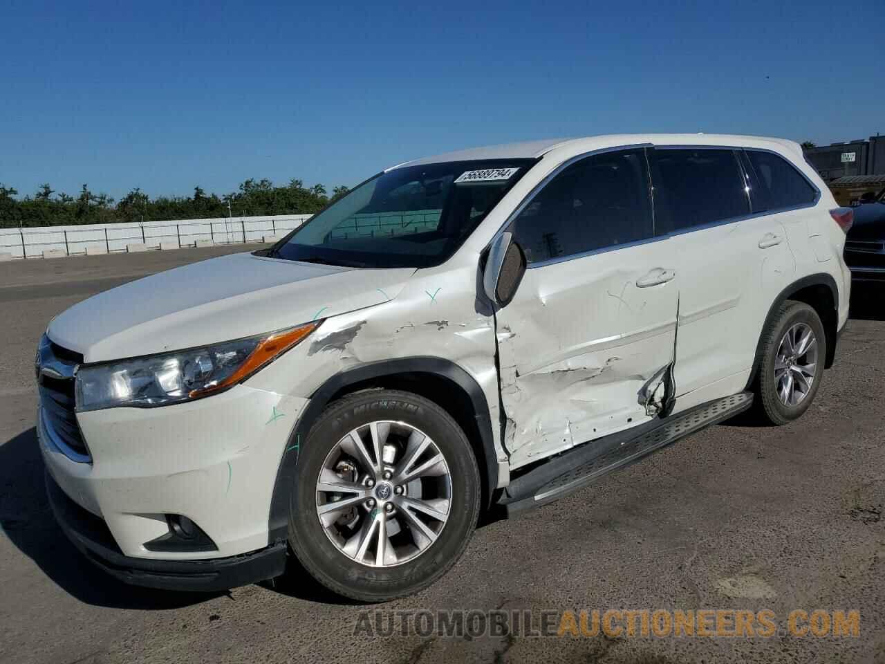 5TDZKRFH4GS185552 TOYOTA HIGHLANDER 2016