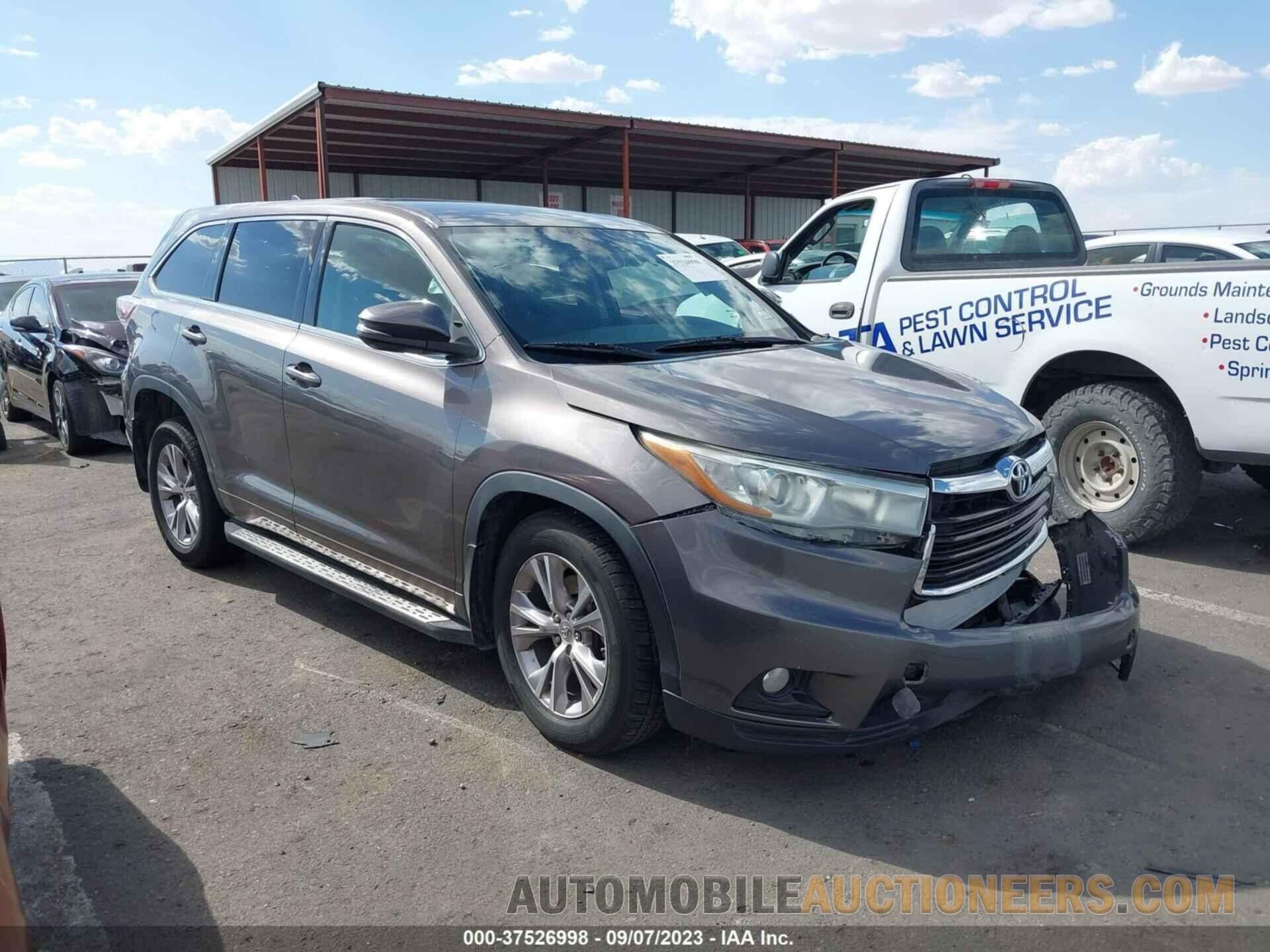 5TDZKRFH5FS086558 TOYOTA HIGHLANDER 2015