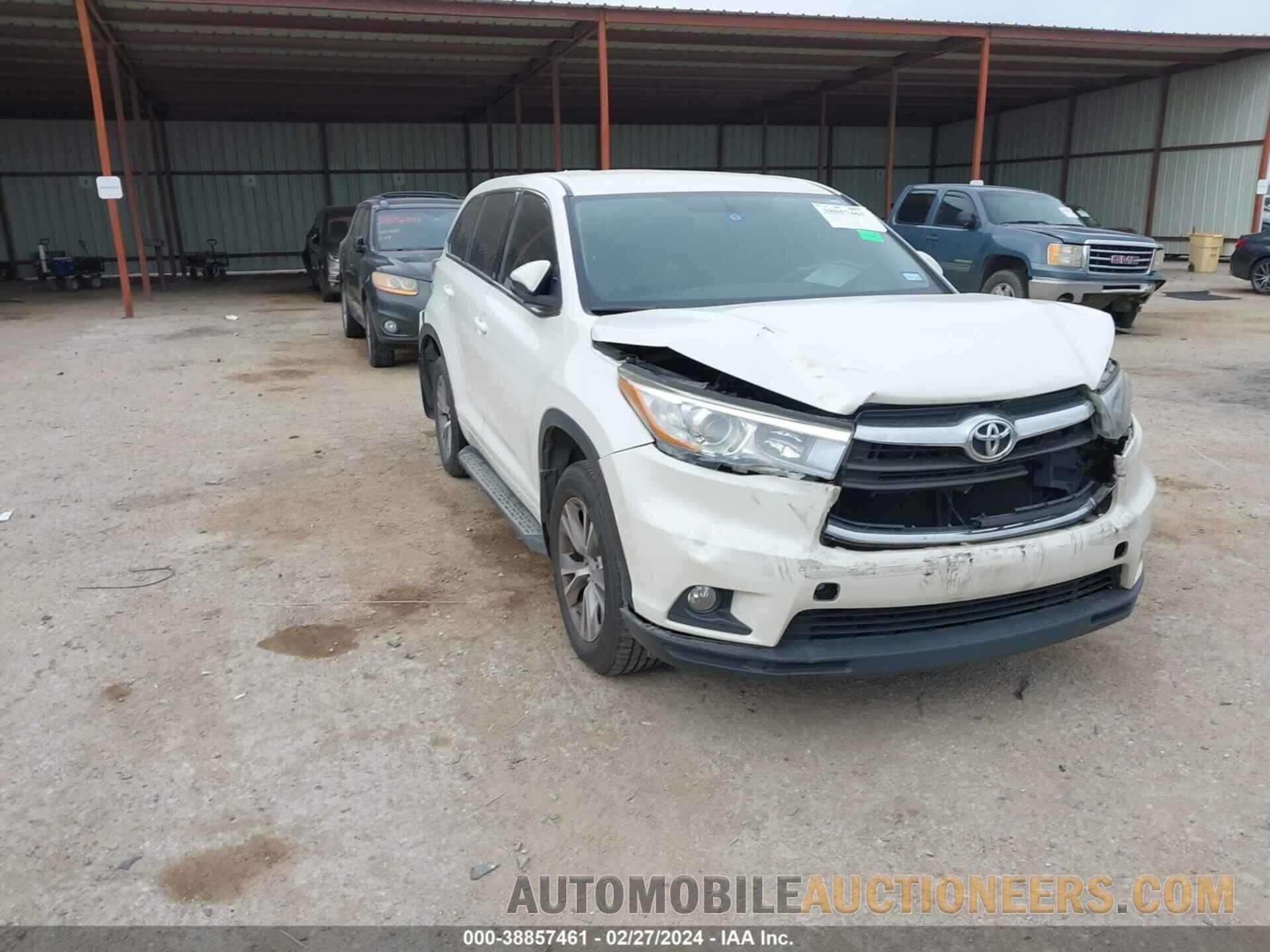 5TDZKRFH5FS088567 TOYOTA HIGHLANDER 2015