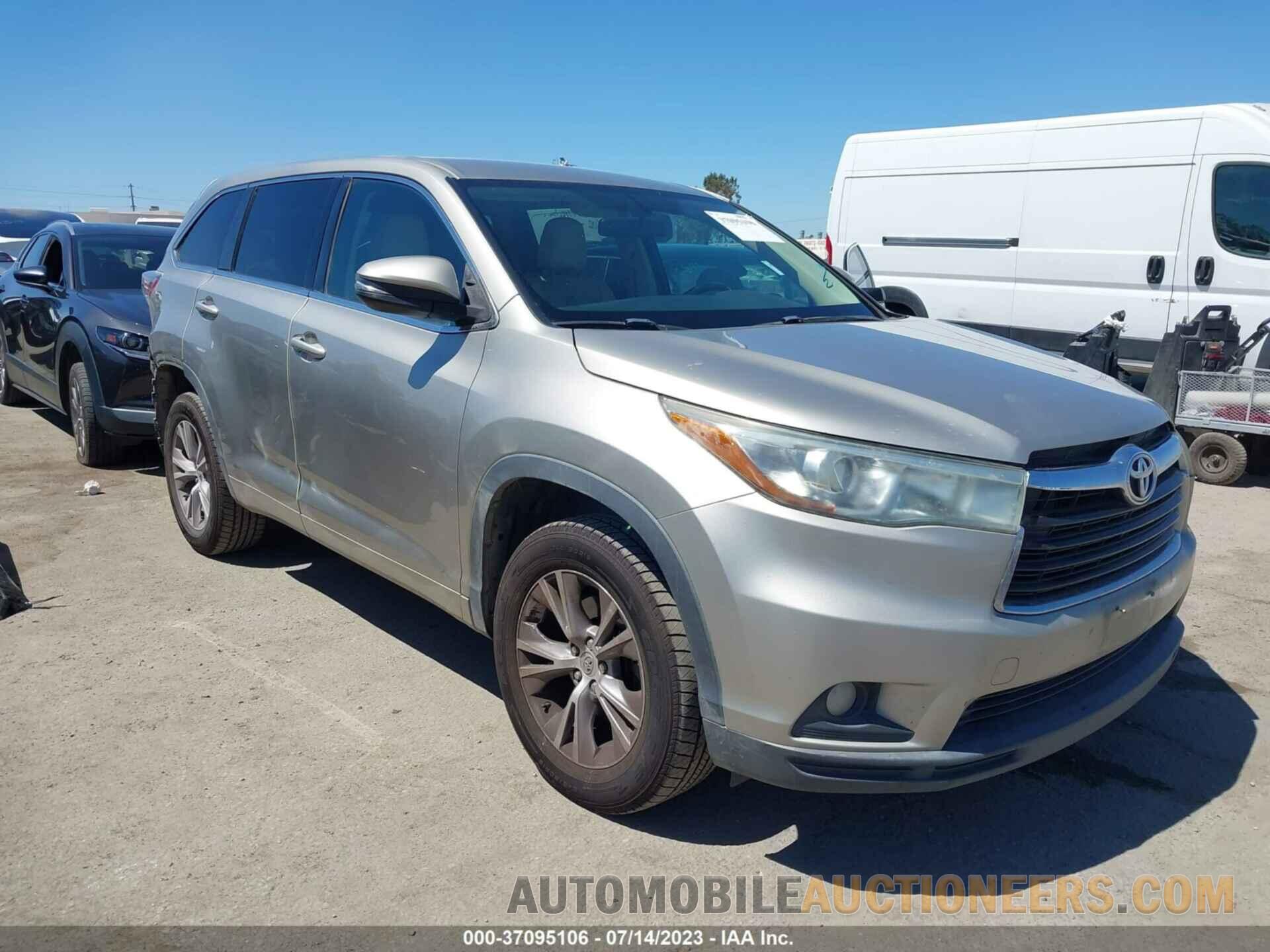 5TDZKRFH5FS093672 TOYOTA HIGHLANDER 2015