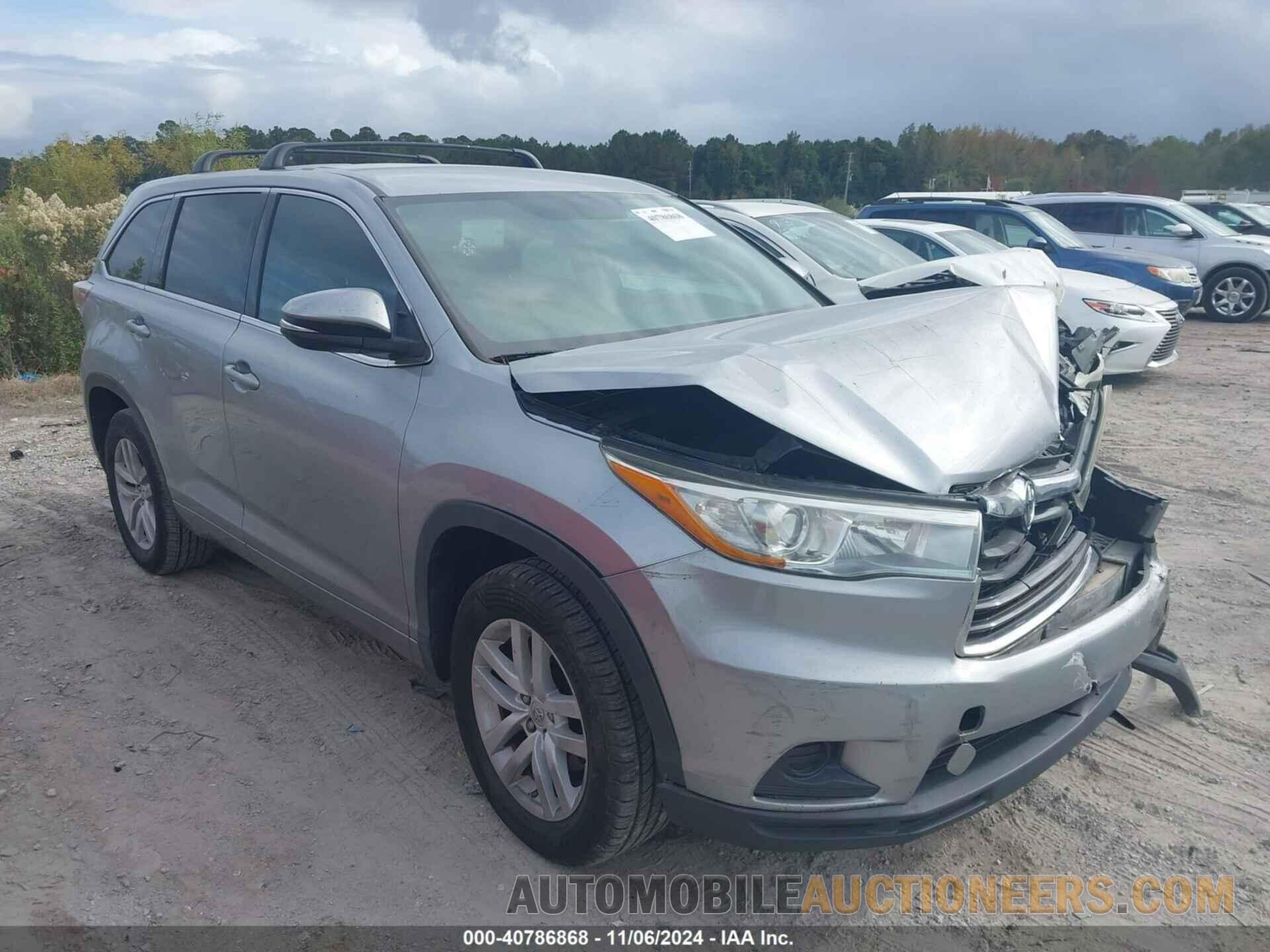 5TDZKRFH5FS107053 TOYOTA HIGHLANDER 2015