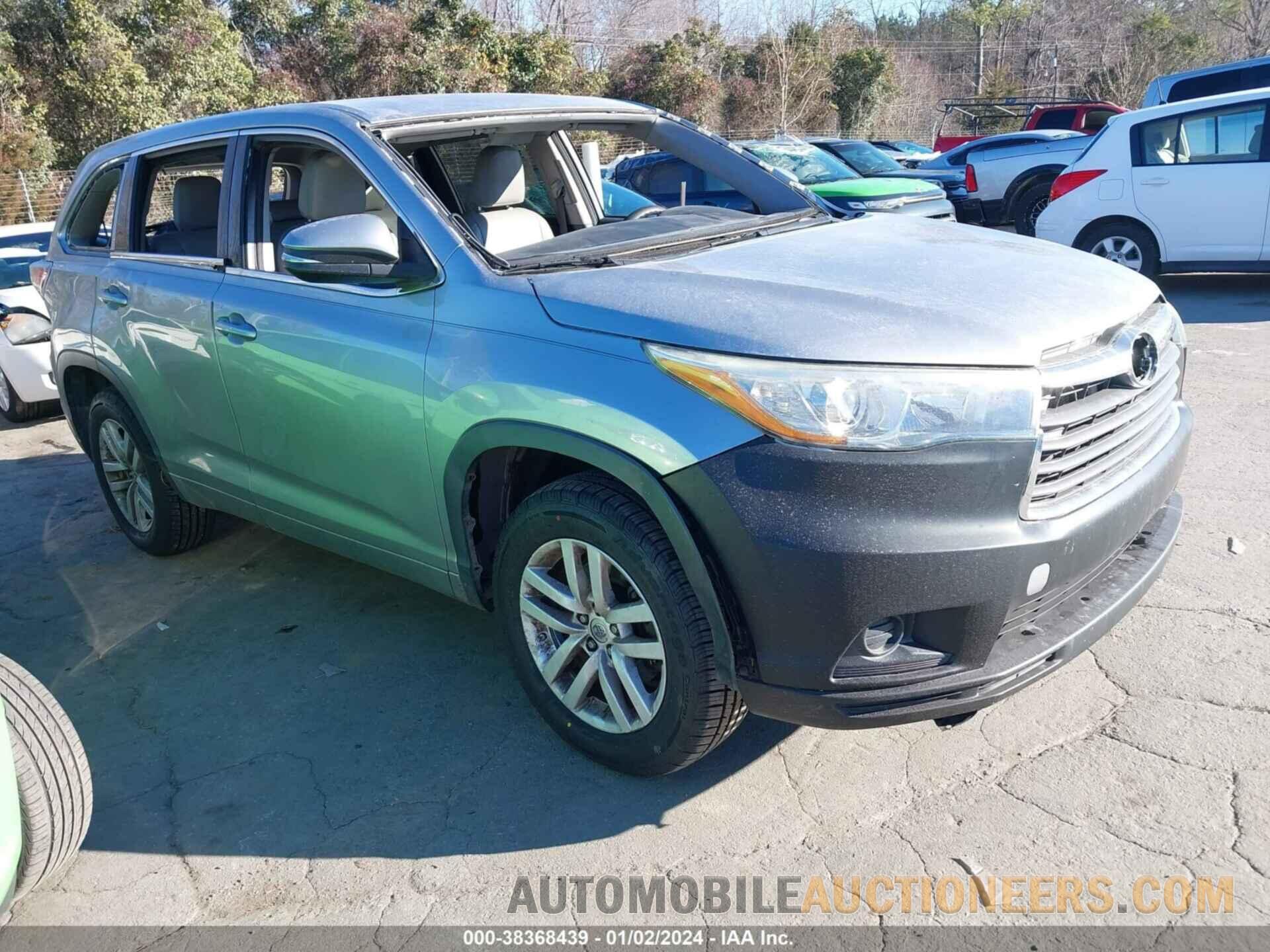 5TDZKRFH6FS064553 TOYOTA HIGHLANDER 2015