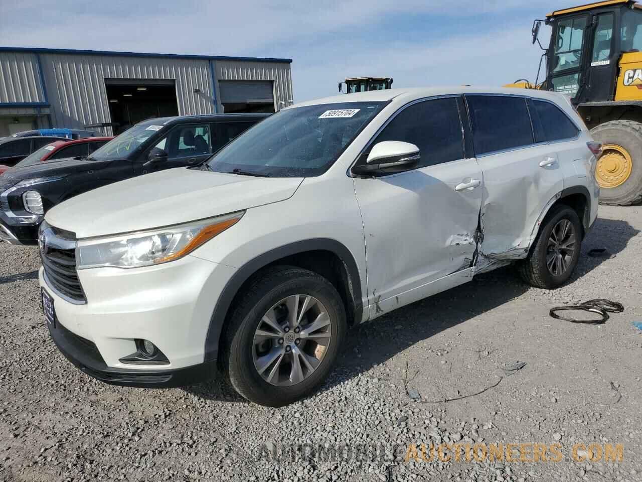 5TDZKRFH6FS102699 TOYOTA HIGHLANDER 2015