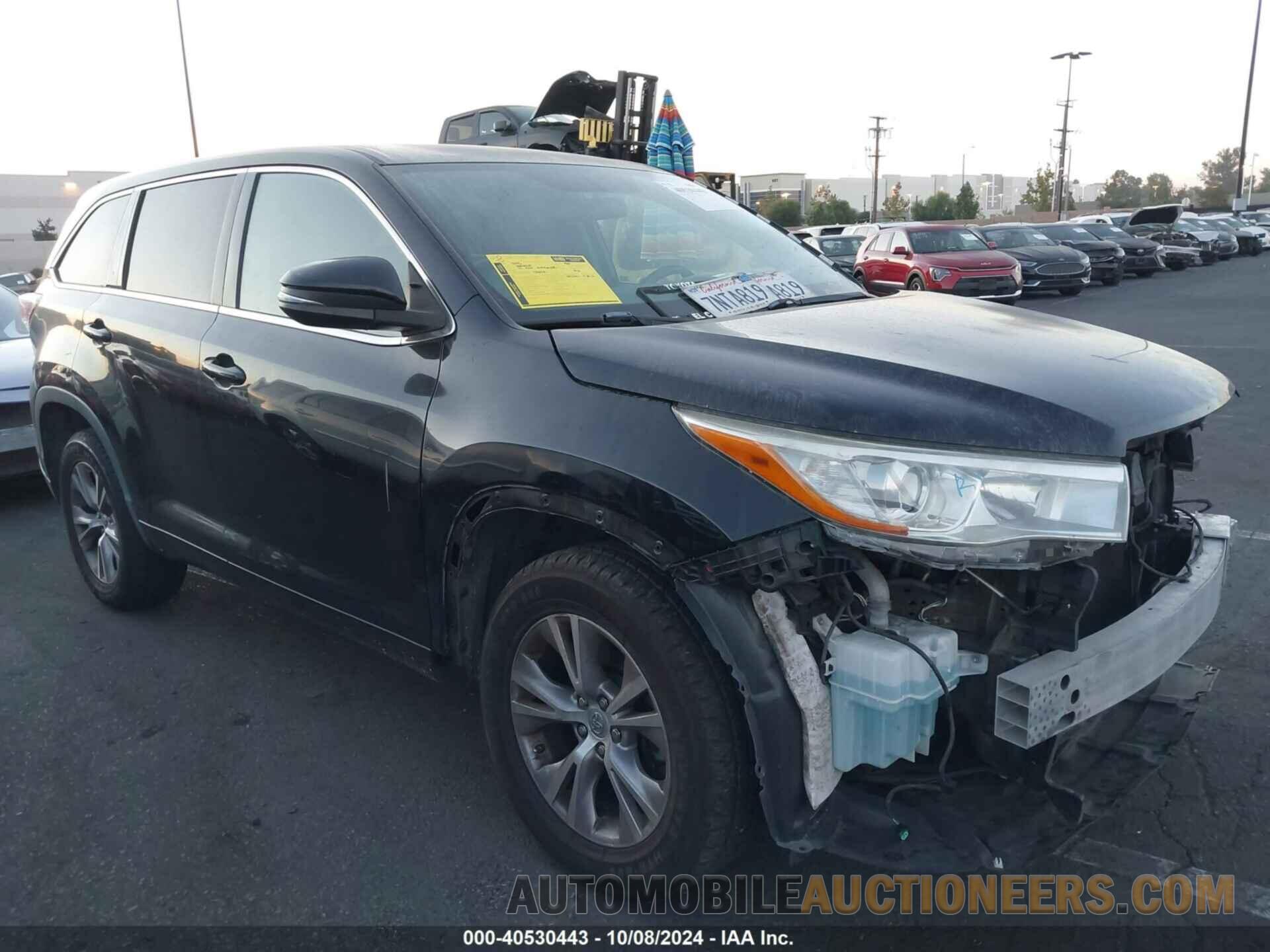 5TDZKRFH6FS113637 TOYOTA HIGHLANDER 2015