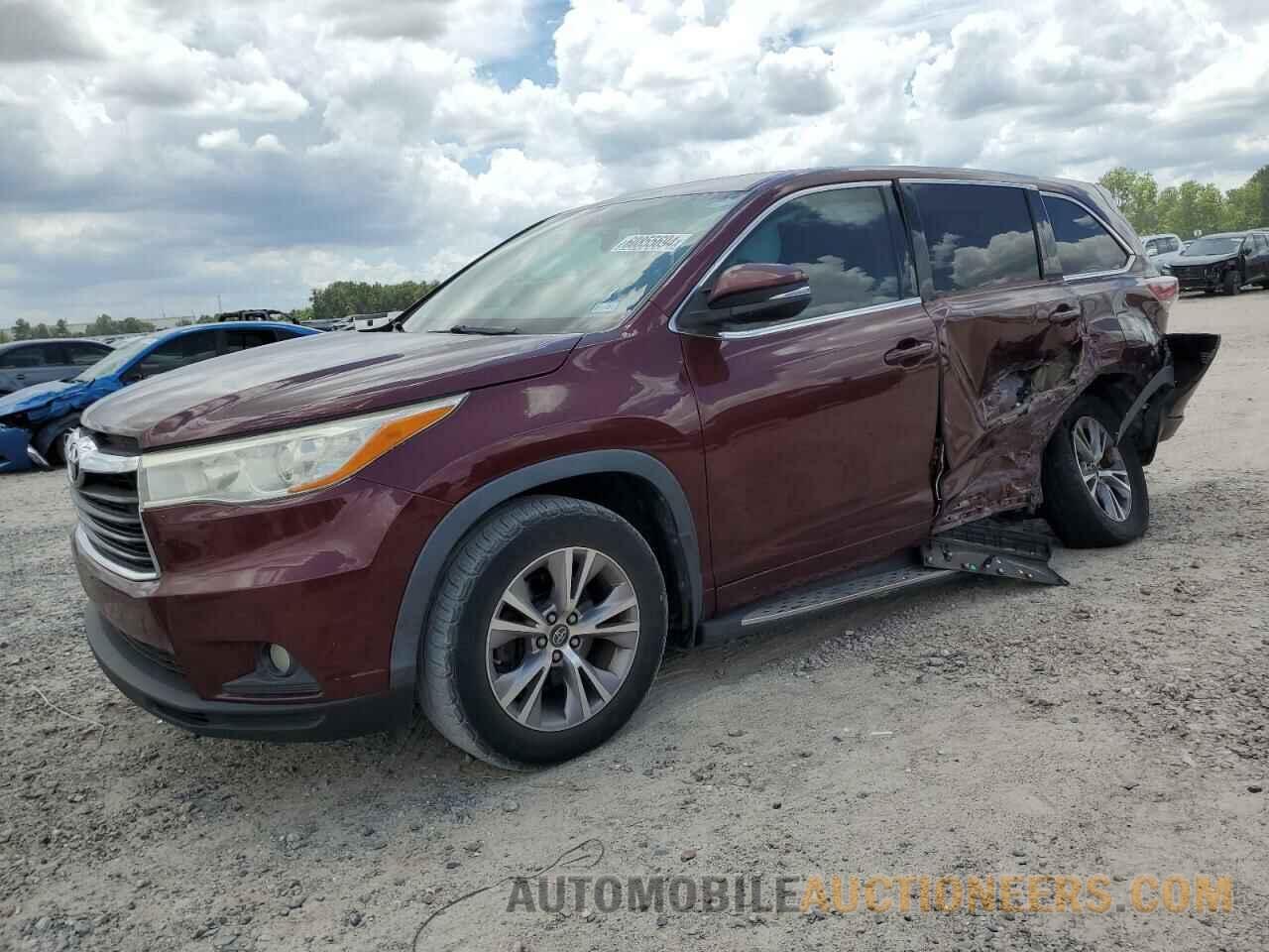 5TDZKRFH6GS155047 TOYOTA HIGHLANDER 2016