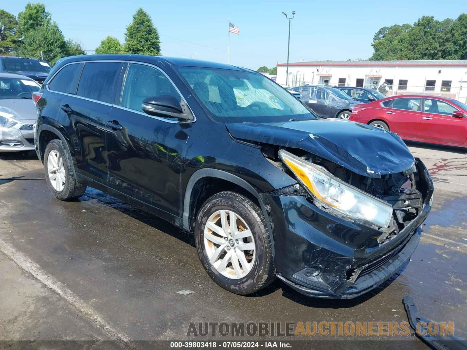 5TDZKRFH6GS168882 TOYOTA HIGHLANDER 2016