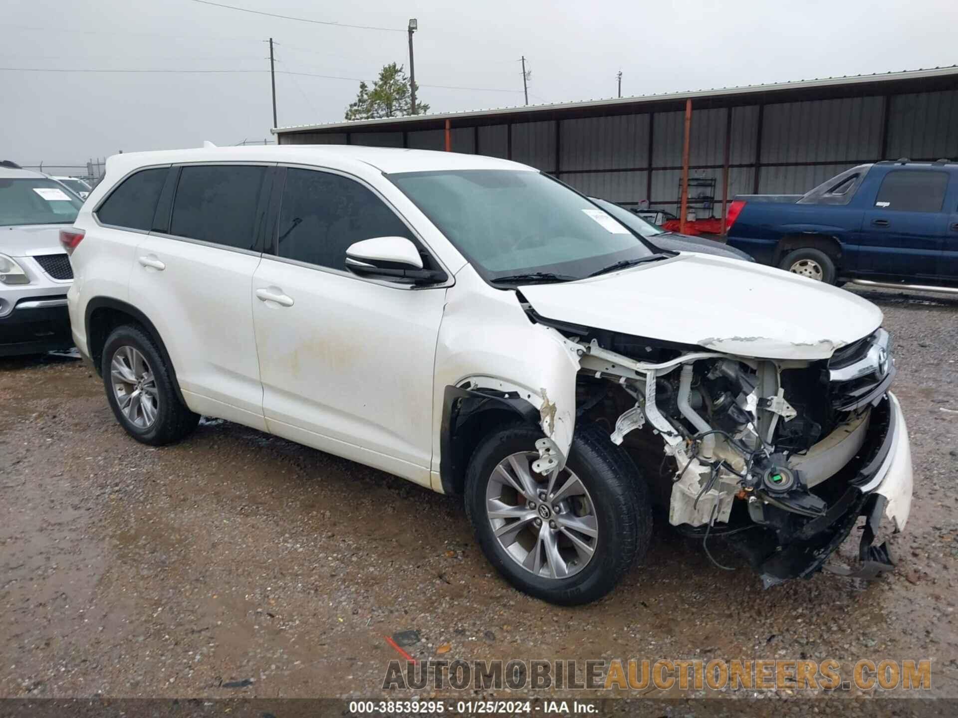 5TDZKRFH6GS176335 TOYOTA HIGHLANDER 2016