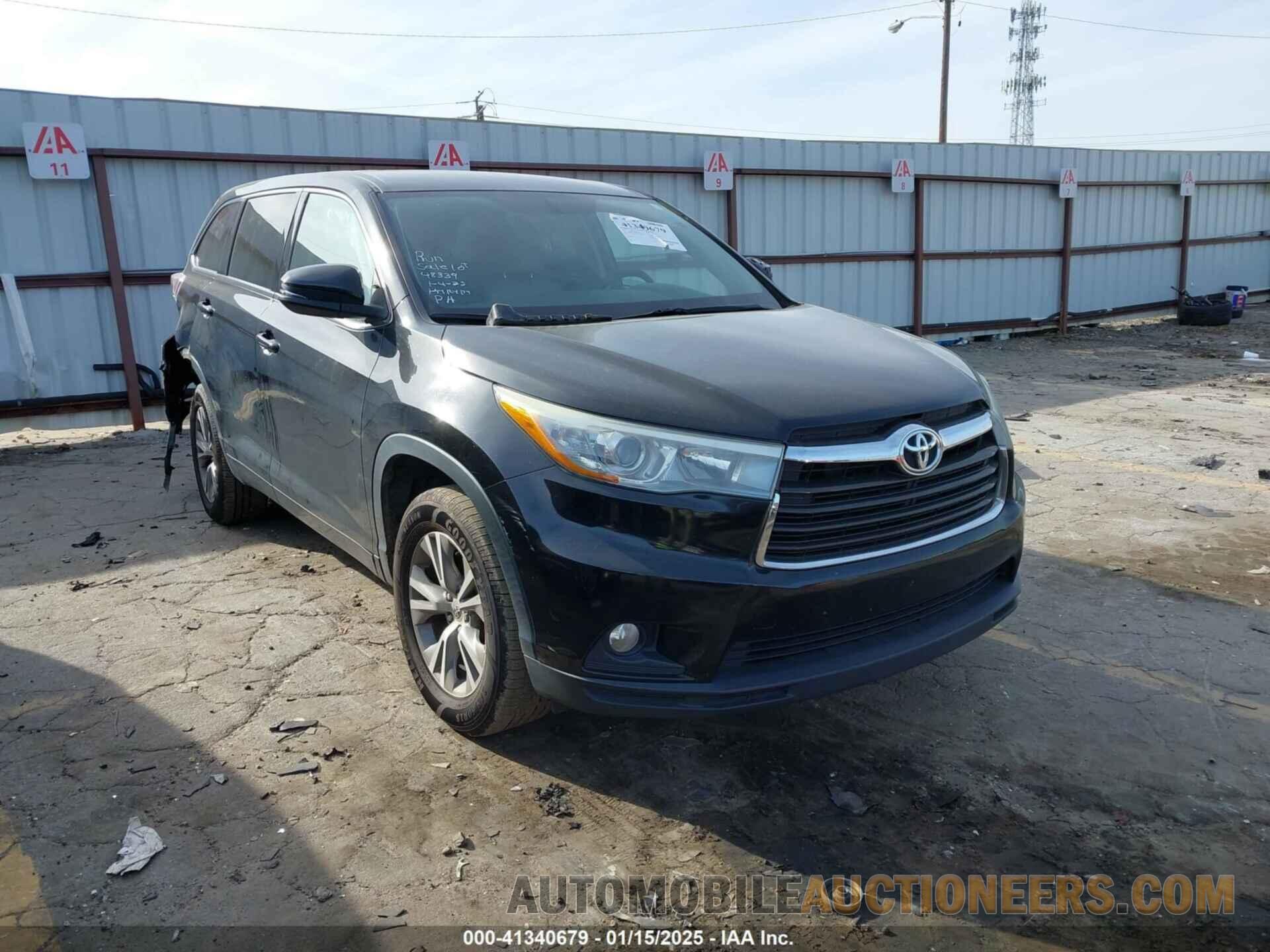 5TDZKRFH7FS055781 TOYOTA HIGHLANDER 2015