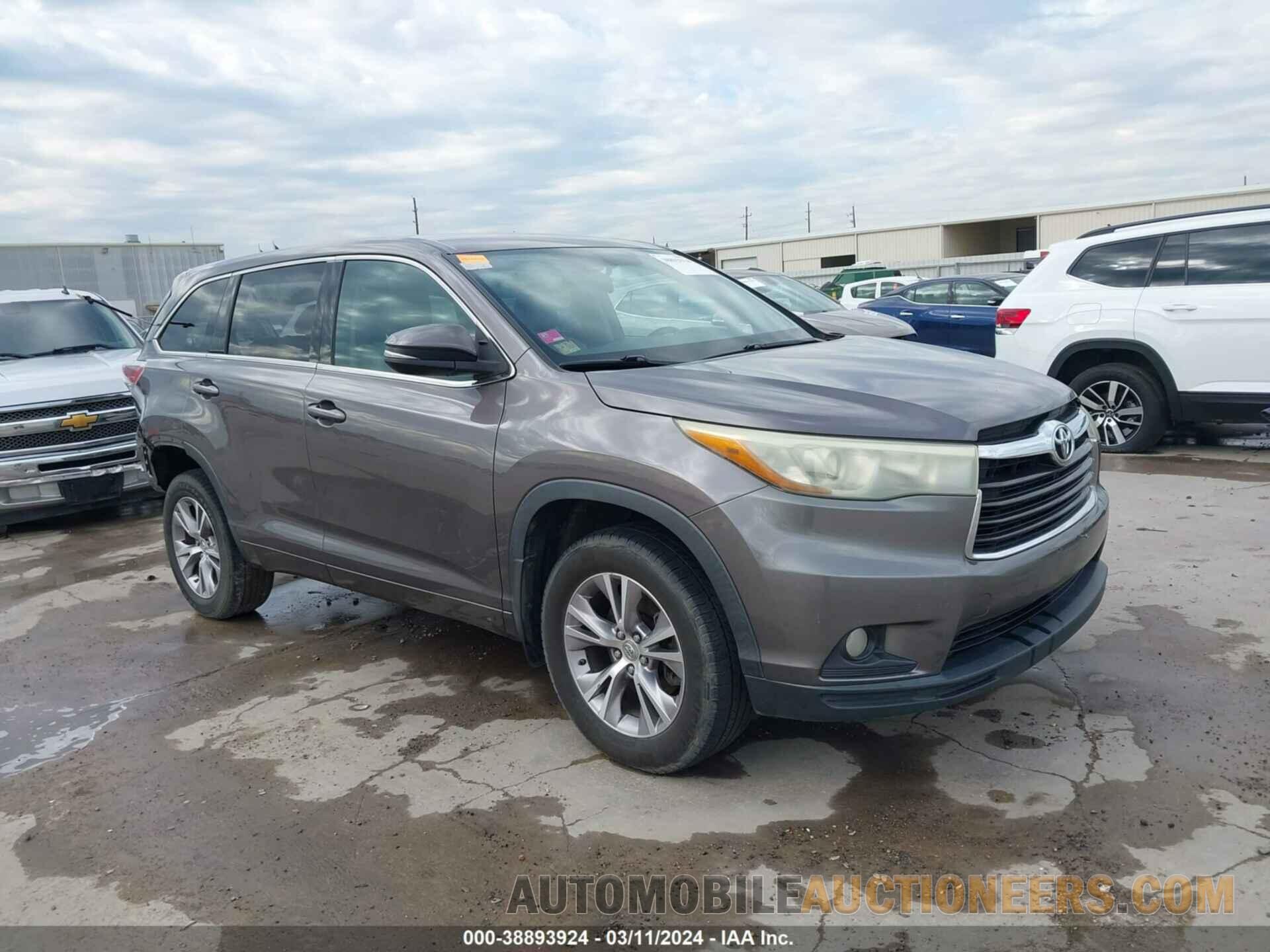 5TDZKRFH7FS072628 TOYOTA HIGHLANDER 2015