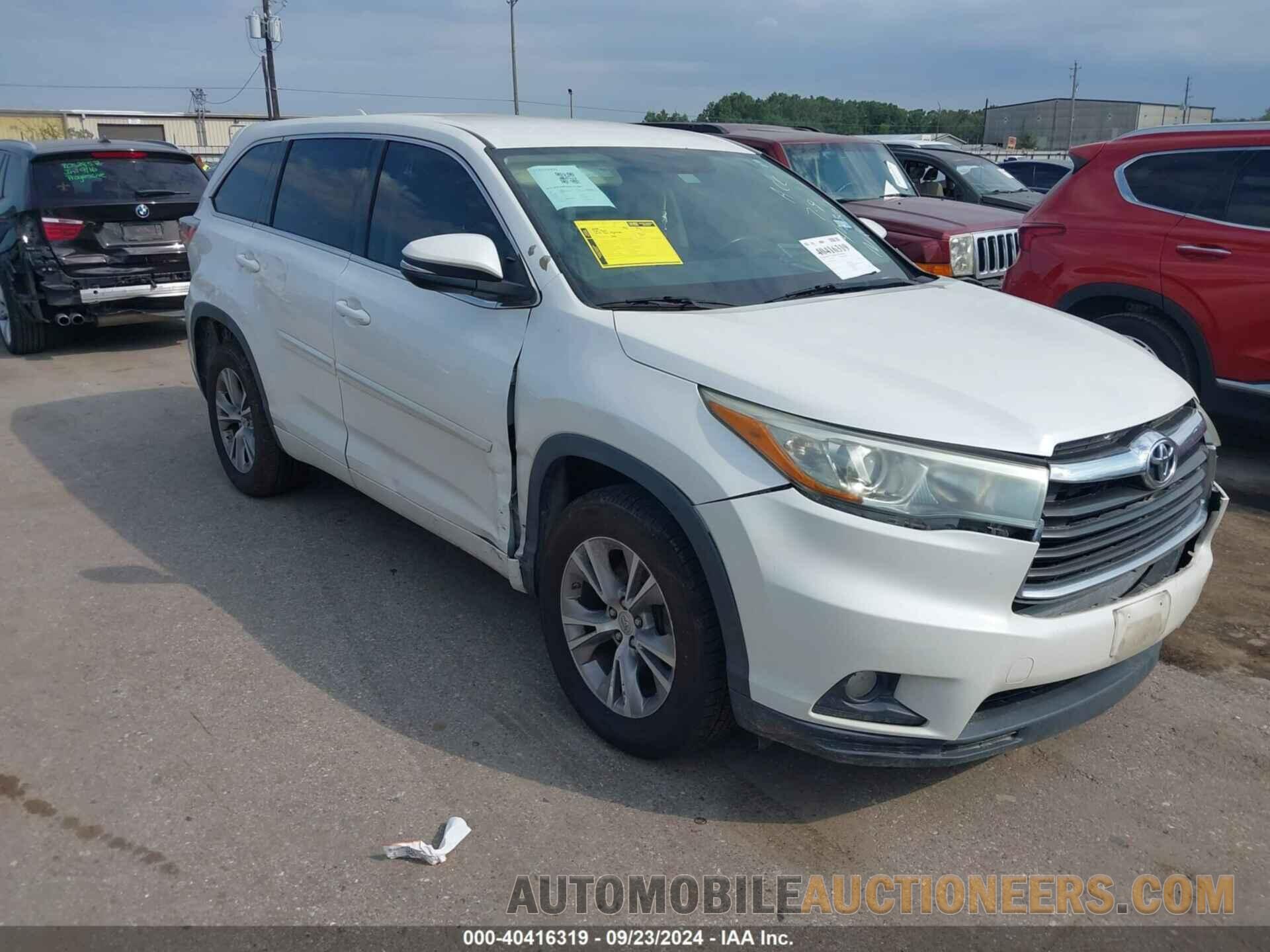 5TDZKRFH7FS095147 TOYOTA HIGHLANDER 2015