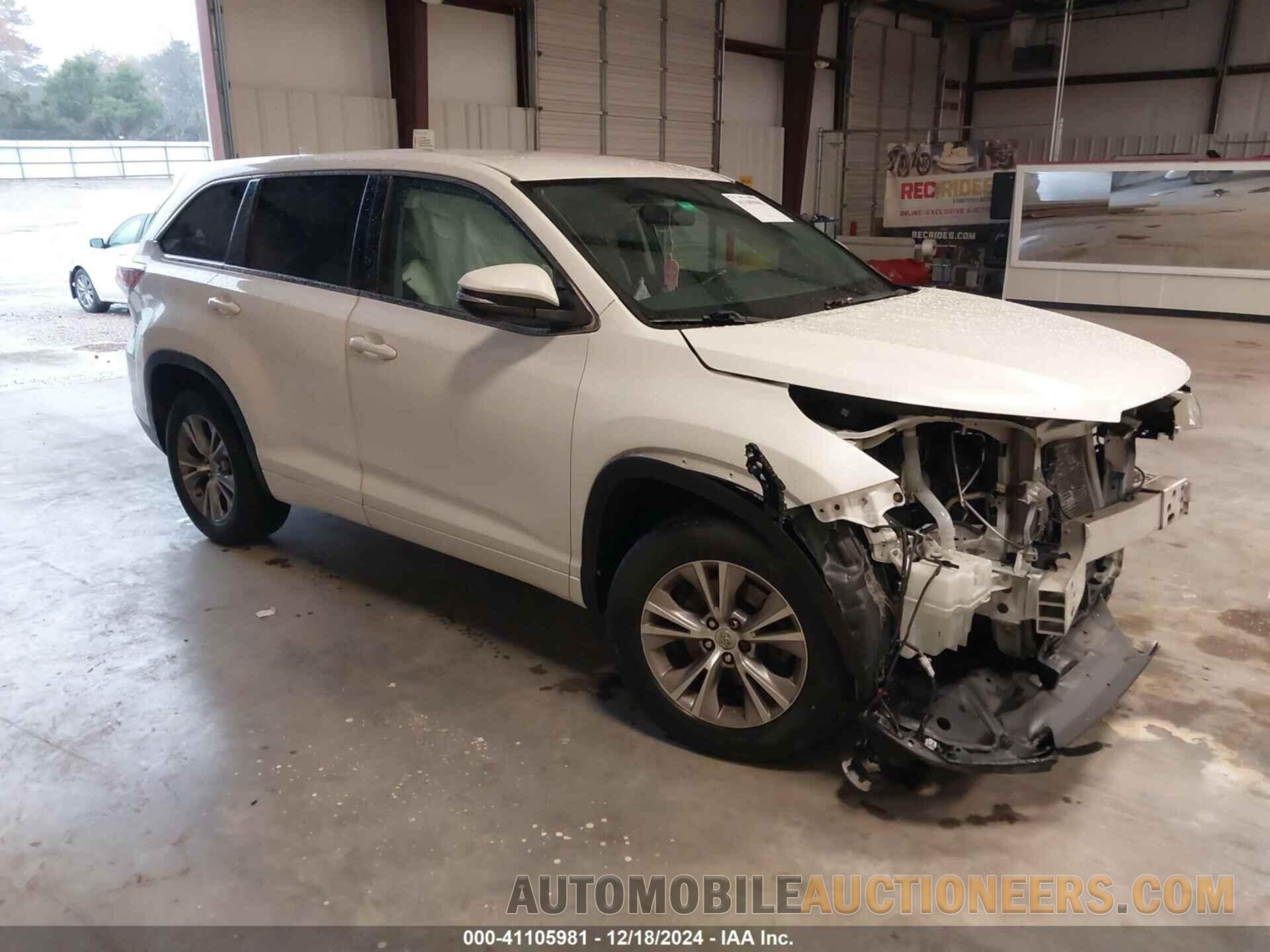 5TDZKRFH7FS103070 TOYOTA HIGHLANDER 2015