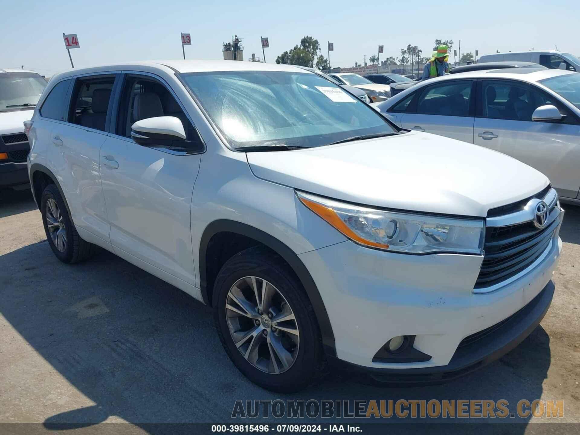 5TDZKRFH7FS112268 TOYOTA HIGHLANDER 2015