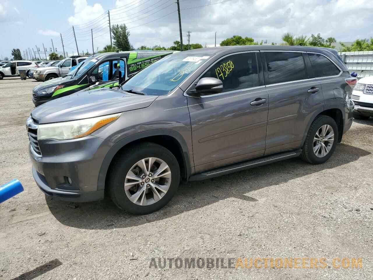 5TDZKRFH7GS122462 TOYOTA HIGHLANDER 2016