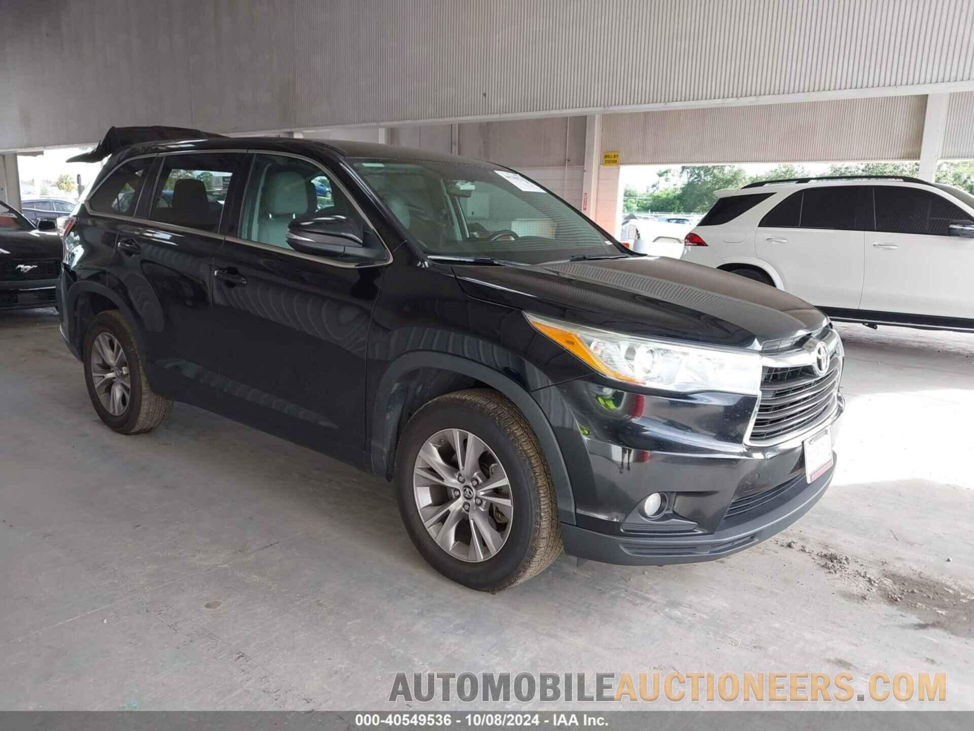 5TDZKRFH7GS123014 TOYOTA HIGHLANDER 2016