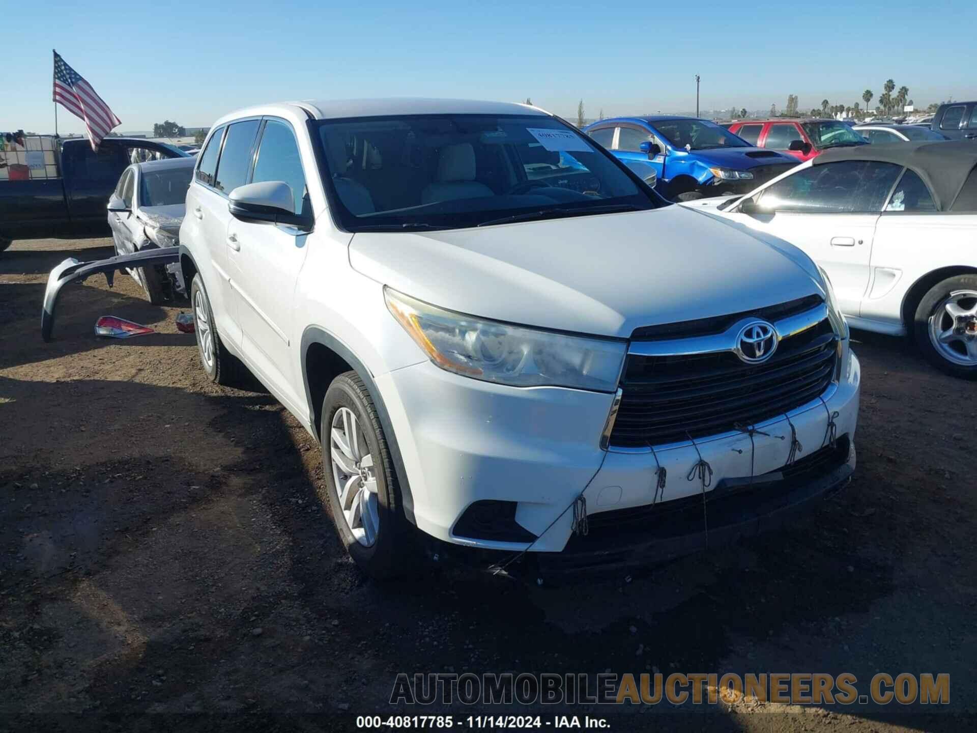 5TDZKRFH7GS125443 TOYOTA HIGHLANDER 2016