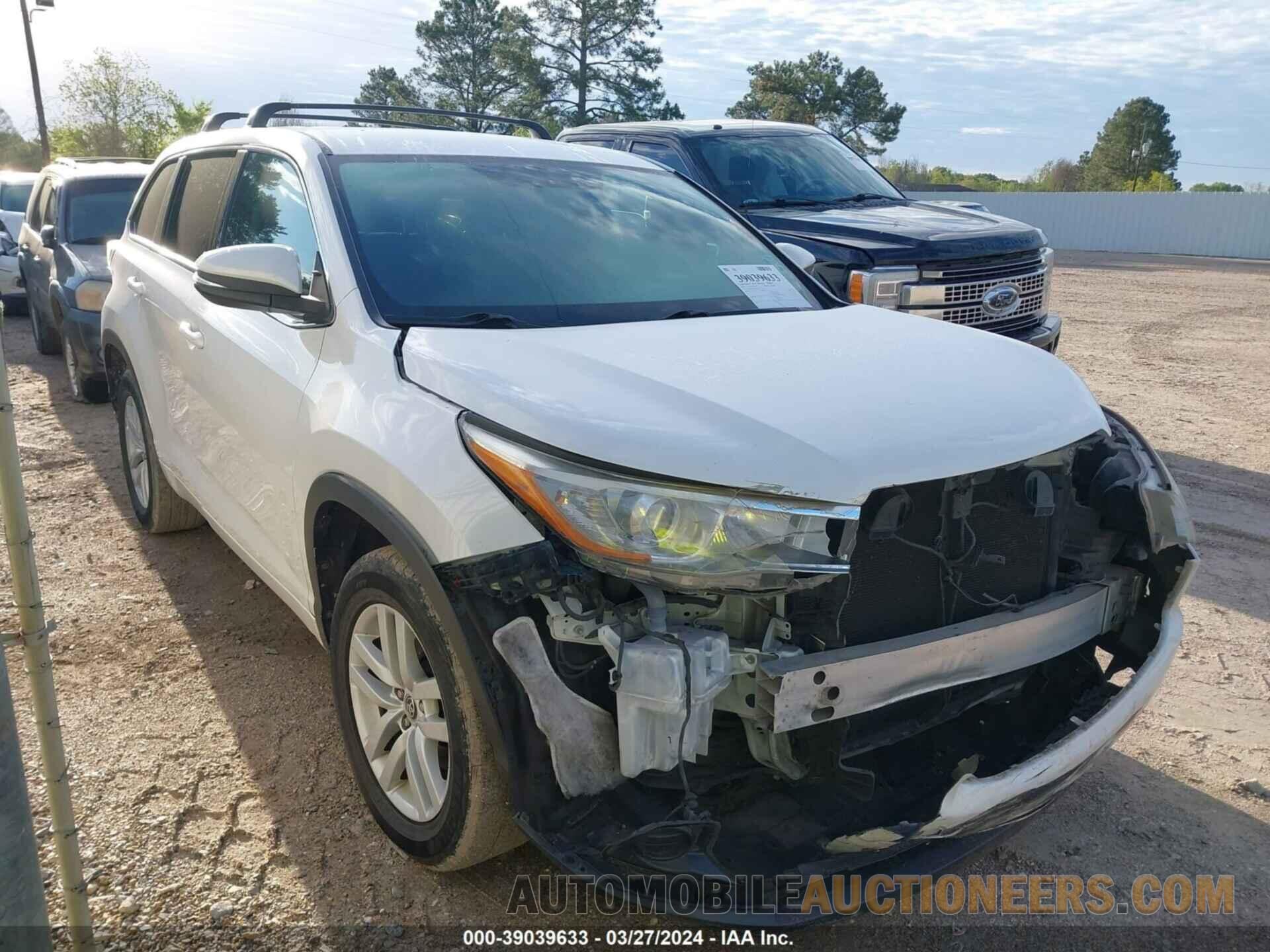 5TDZKRFH7GS136510 TOYOTA HIGHLANDER 2016