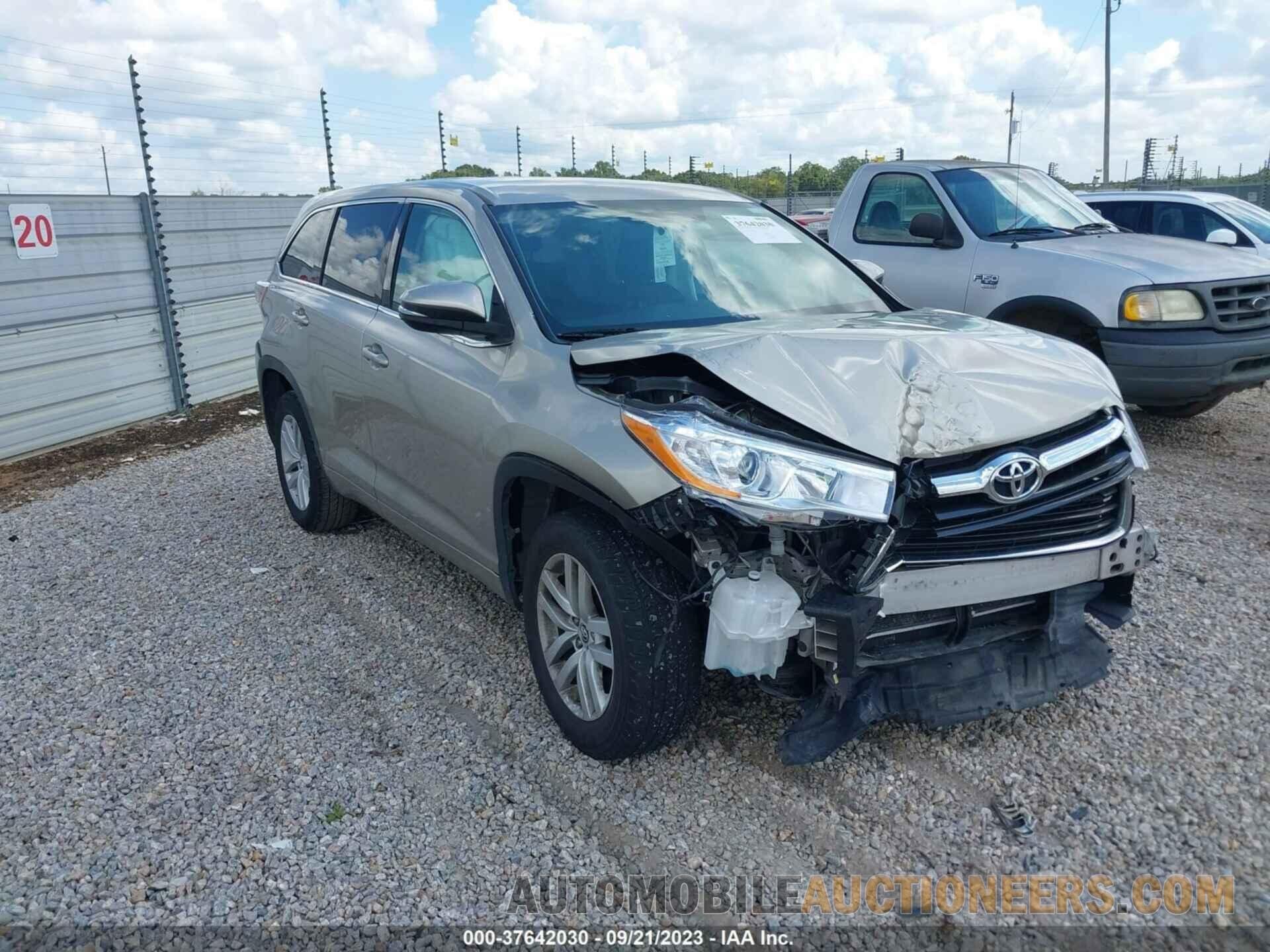 5TDZKRFH7GS137902 TOYOTA HIGHLANDER 2016