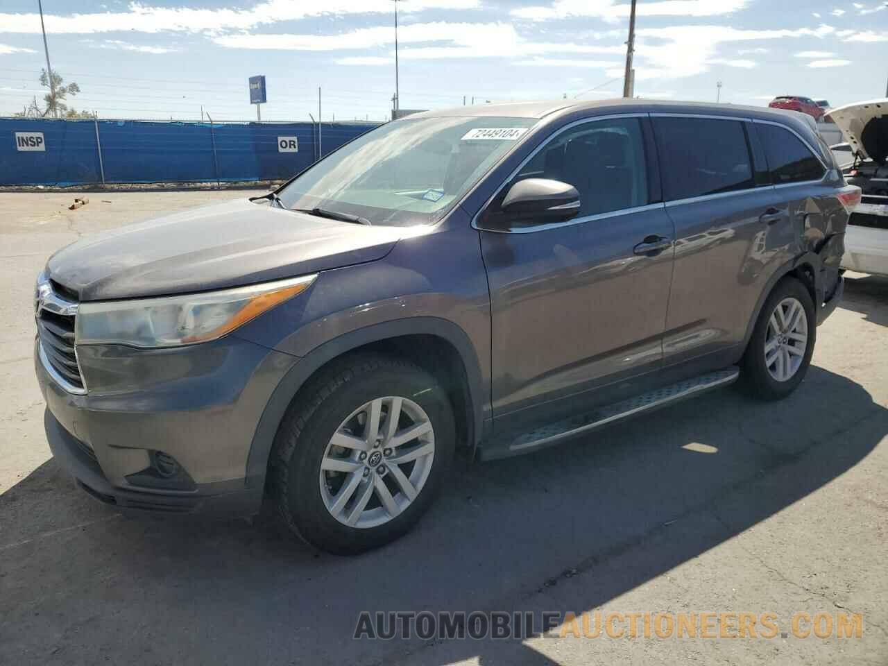 5TDZKRFH7GS165487 TOYOTA HIGHLANDER 2016