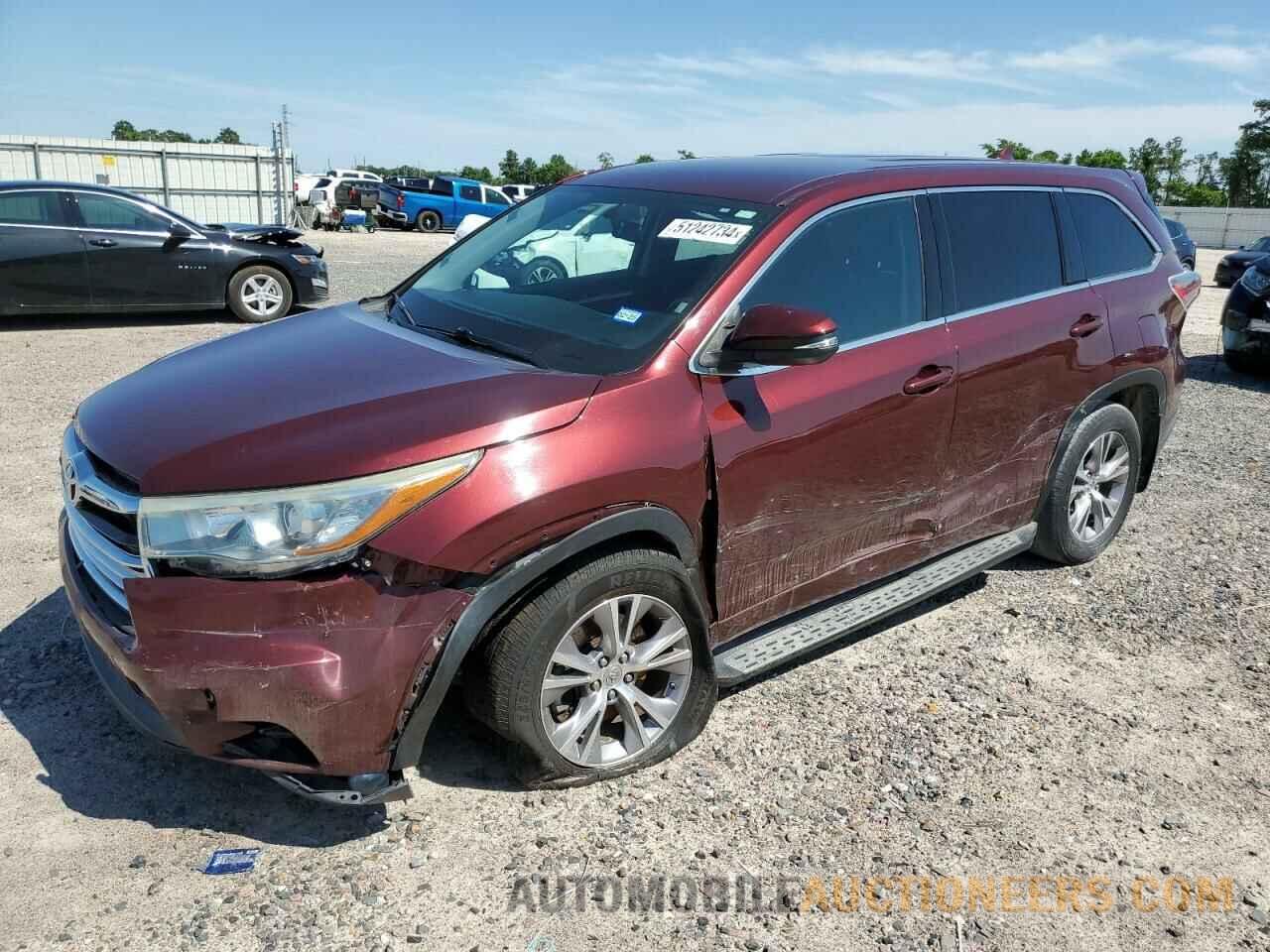 5TDZKRFH8FS054770 TOYOTA HIGHLANDER 2015