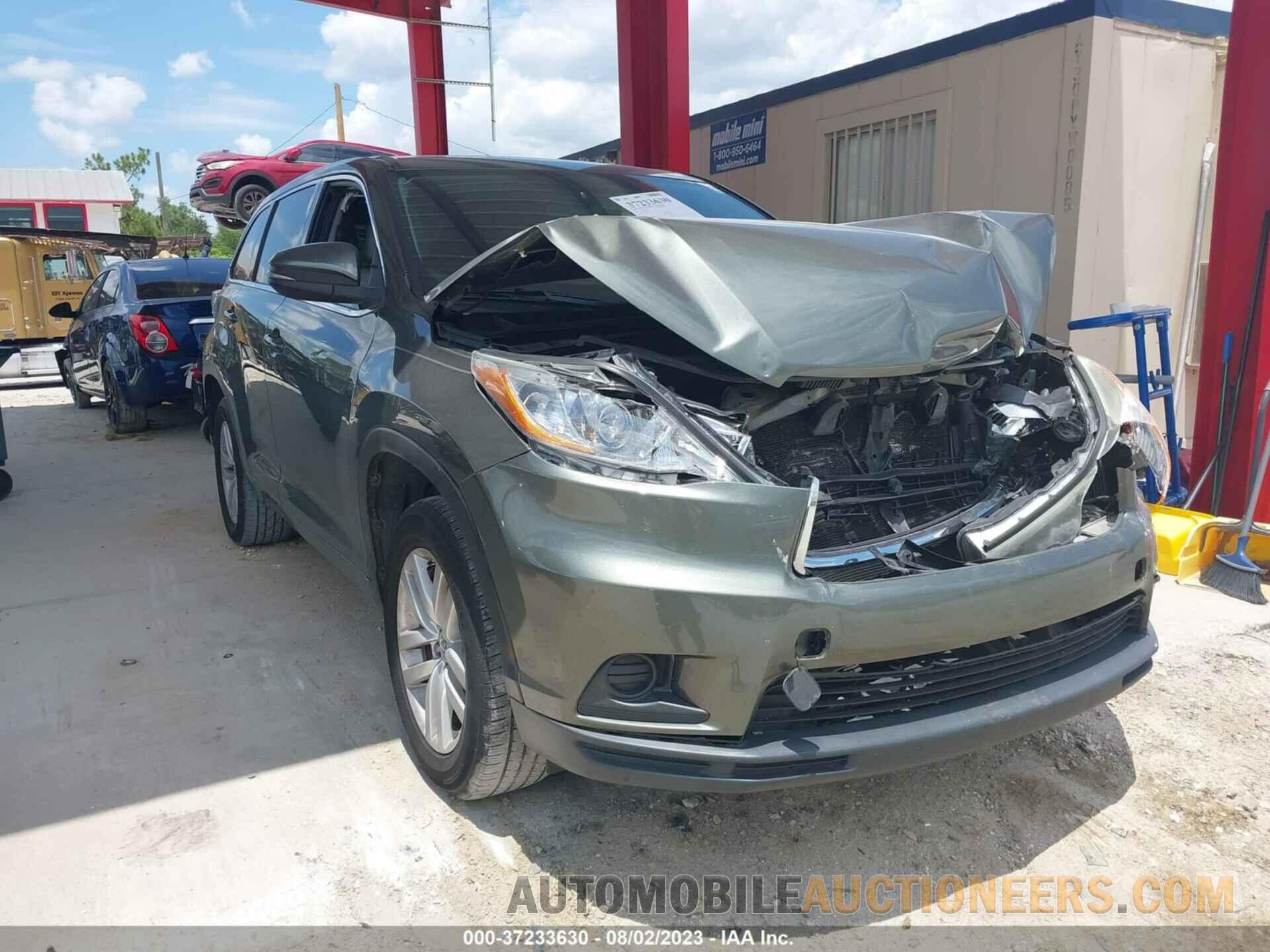 5TDZKRFH8FS057653 TOYOTA HIGHLANDER 2015