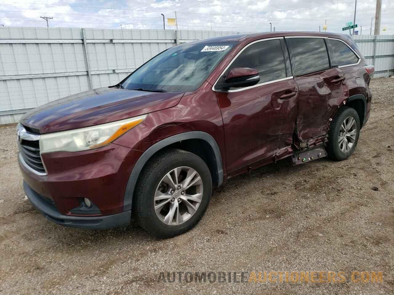 5TDZKRFH8FS091995 TOYOTA HIGHLANDER 2015