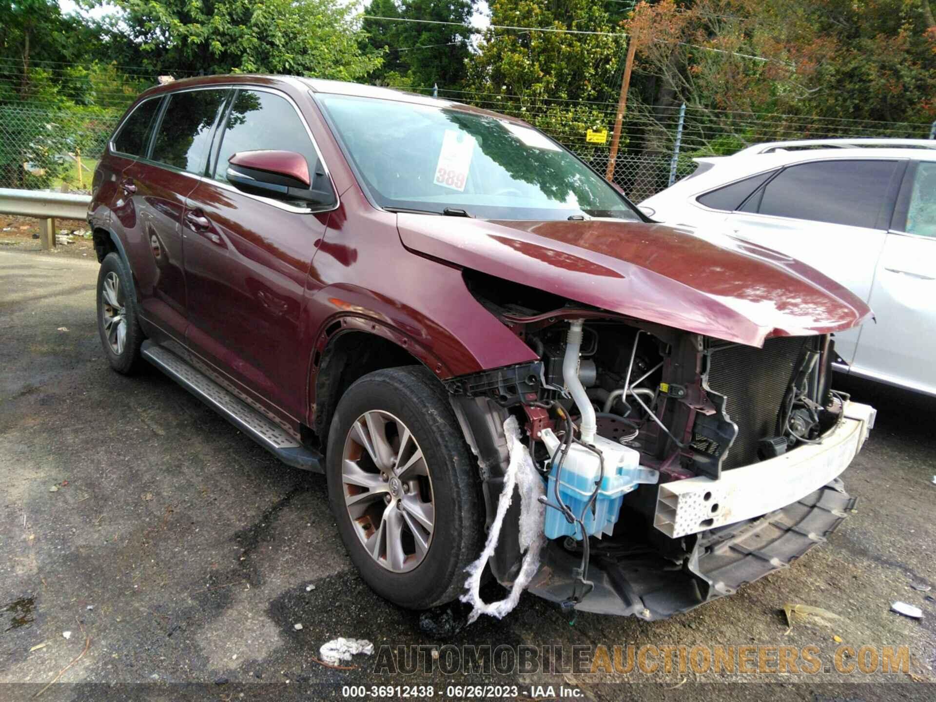 5TDZKRFH8FS115650 TOYOTA HIGHLANDER 2015