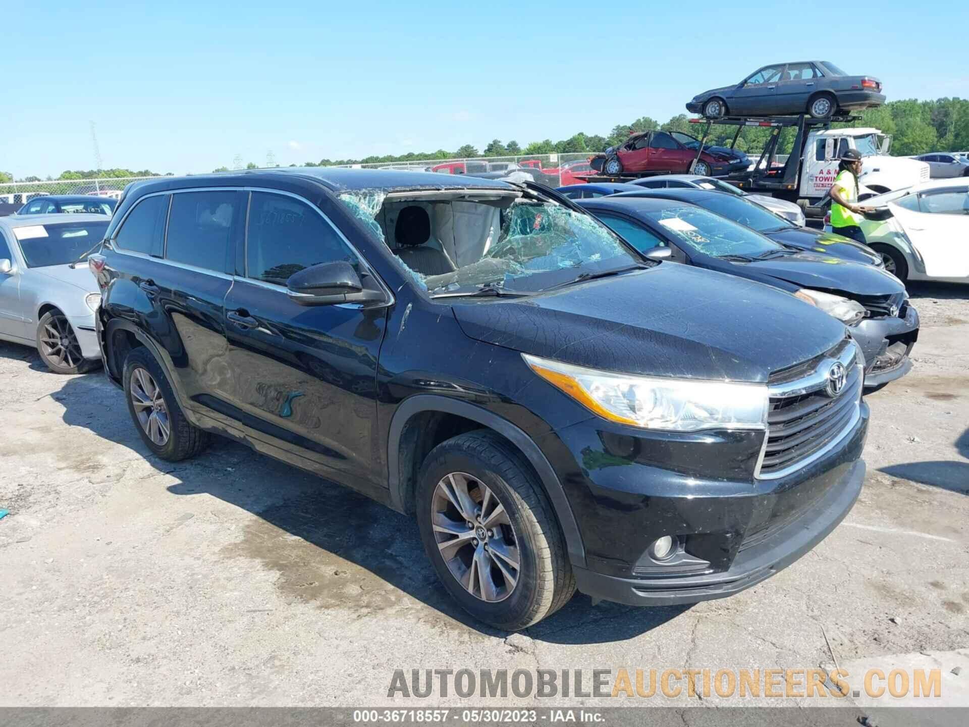 5TDZKRFH8GS122812 TOYOTA HIGHLANDER 2016