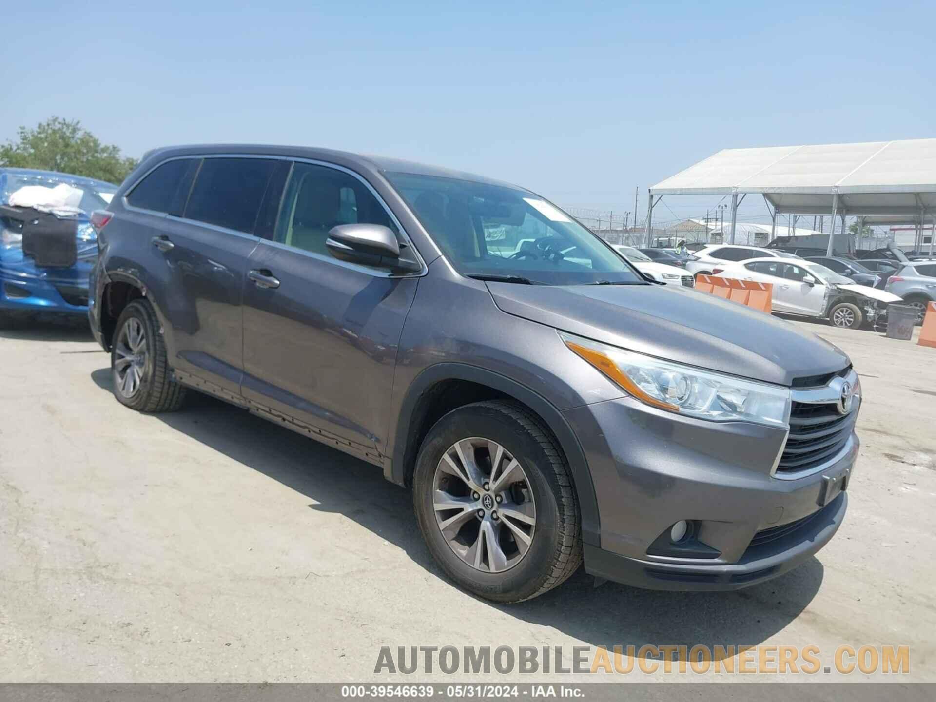 5TDZKRFH8GS138959 TOYOTA HIGHLANDER 2016