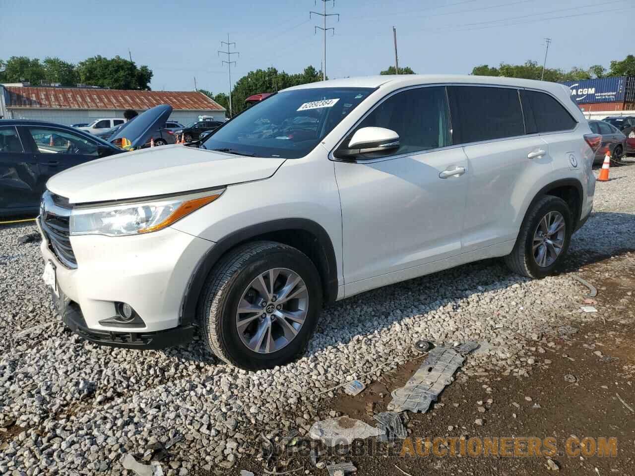 5TDZKRFH8GS155423 TOYOTA HIGHLANDER 2016