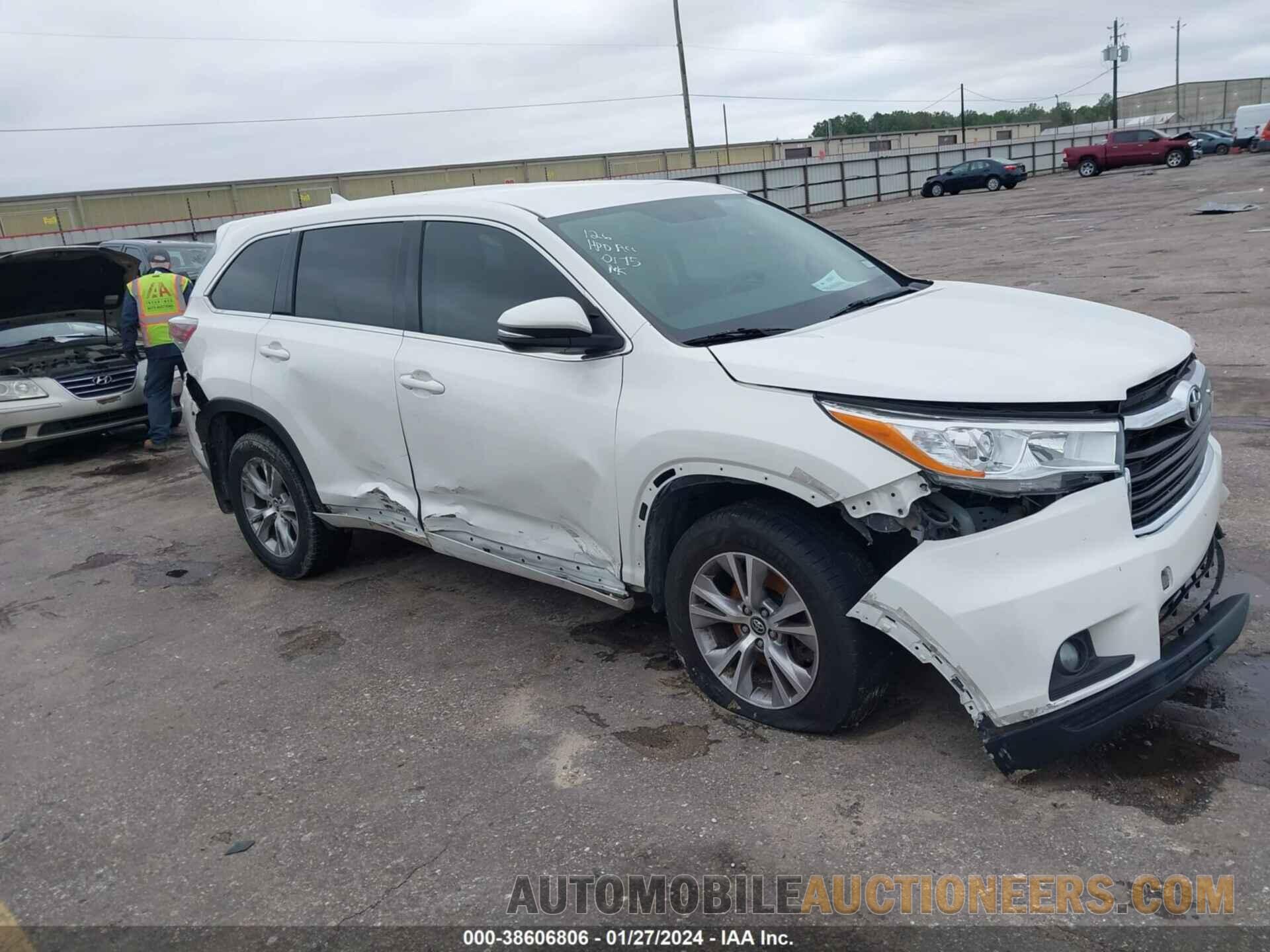 5TDZKRFH8GS183724 TOYOTA HIGHLANDER 2016