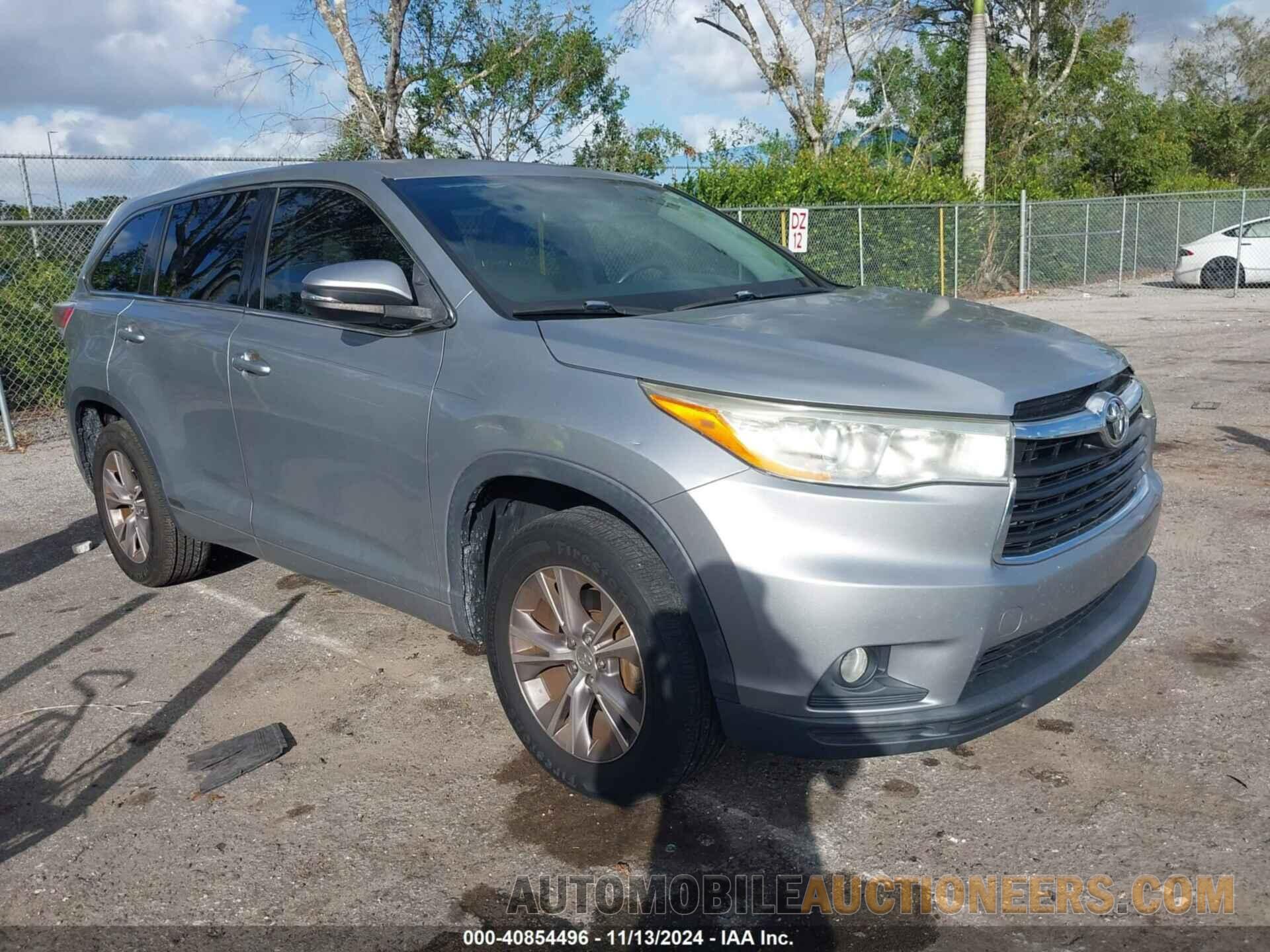 5TDZKRFH9ES015054 TOYOTA HIGHLANDER 2014