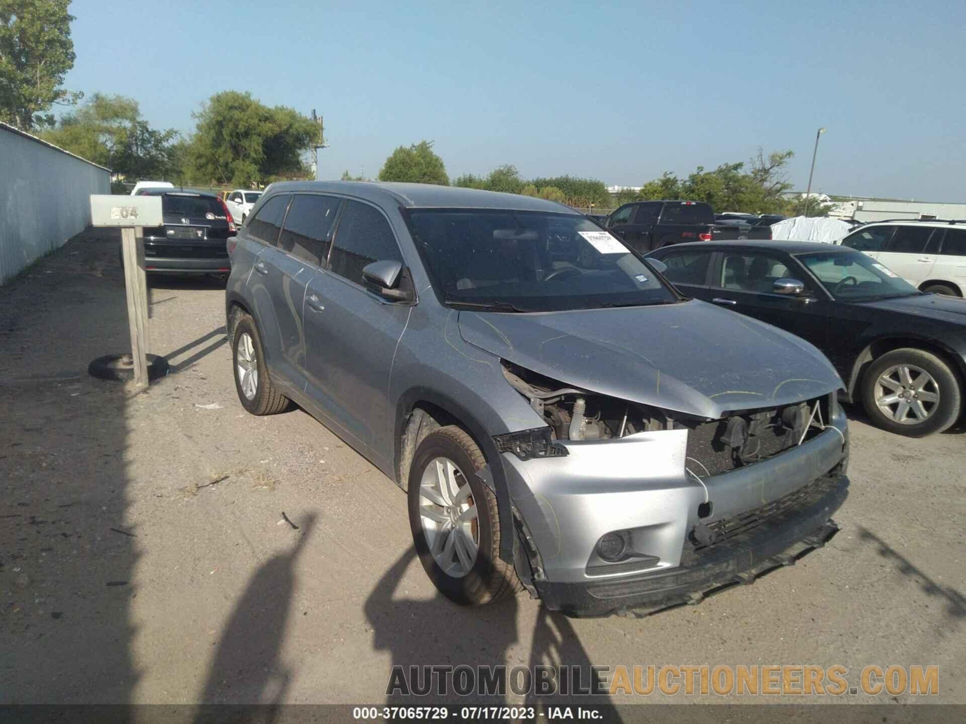 5TDZKRFH9FS045687 TOYOTA HIGHLANDER 2015