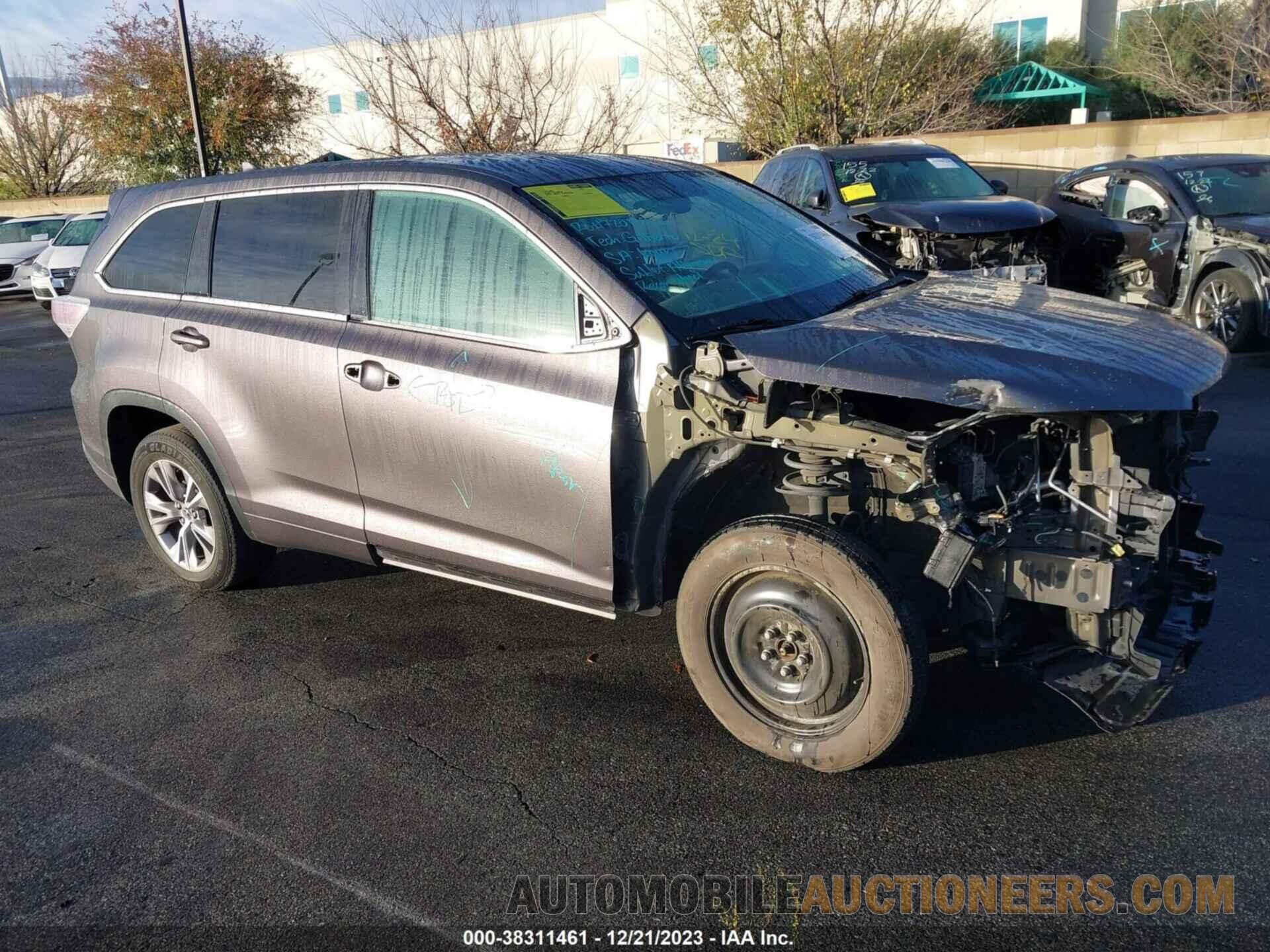 5TDZKRFH9GS127727 TOYOTA HIGHLANDER 2016