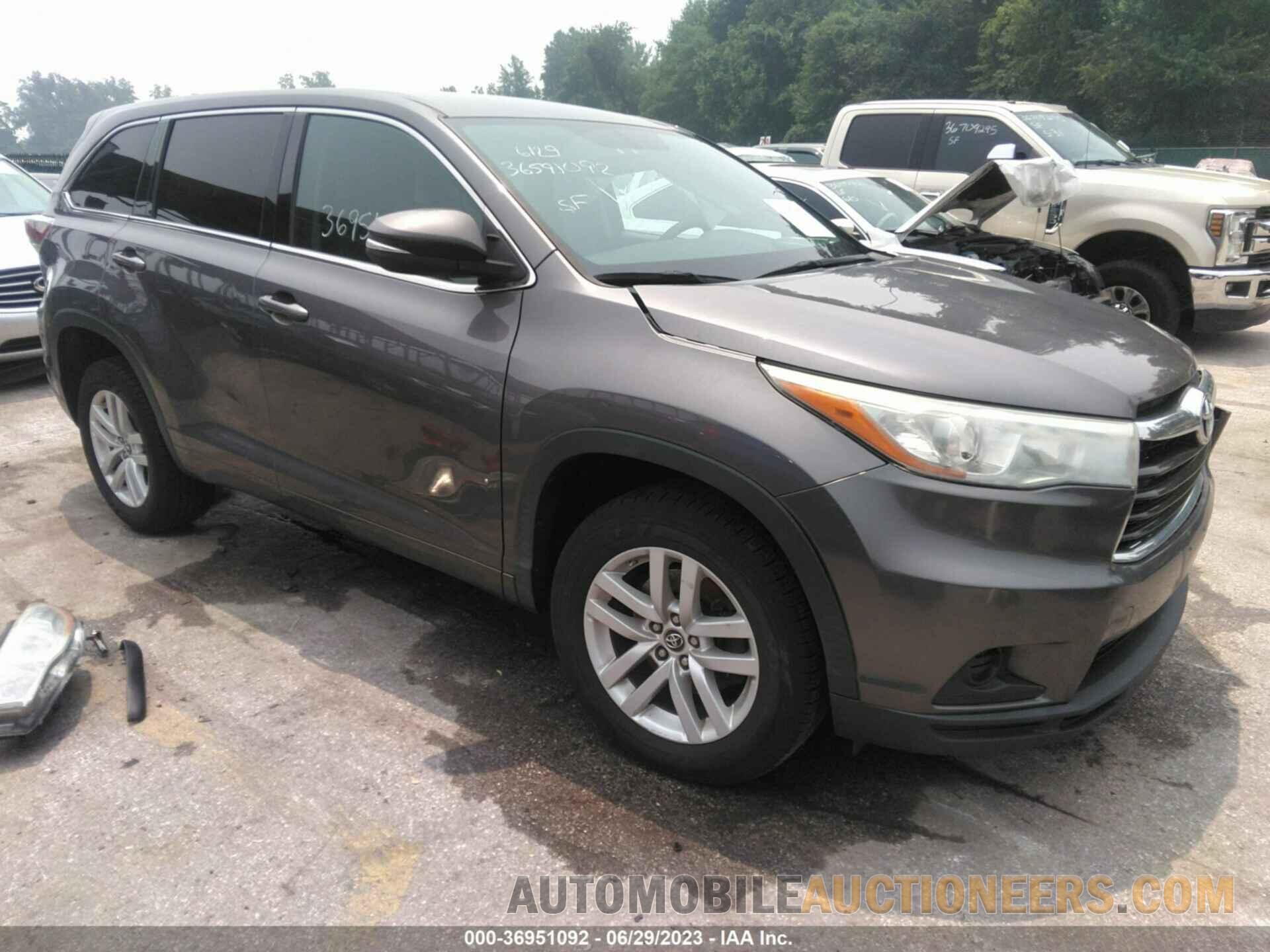 5TDZKRFH9GS175051 TOYOTA HIGHLANDER 2016