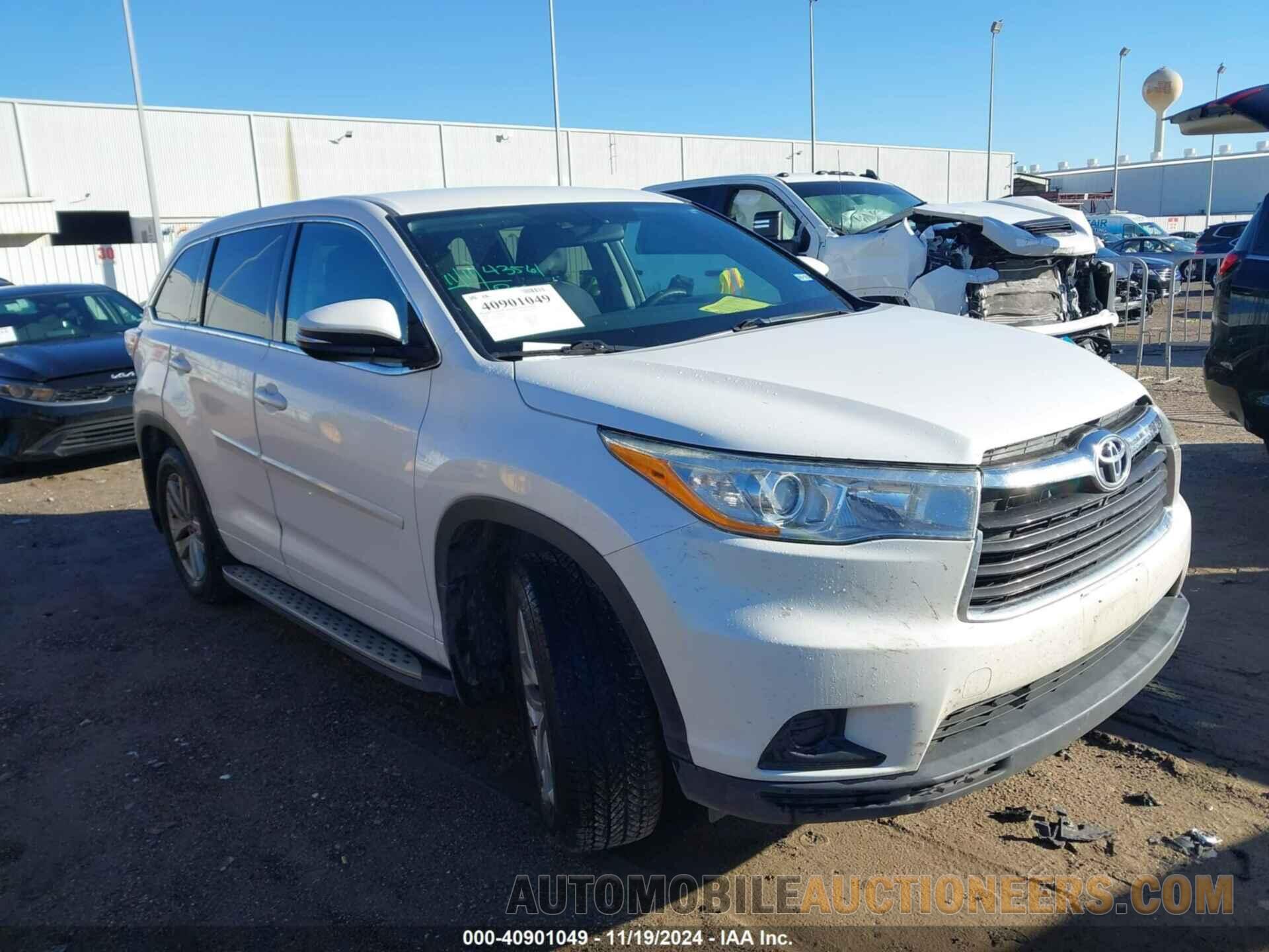 5TDZKRFH9GS177379 TOYOTA HIGHLANDER 2016